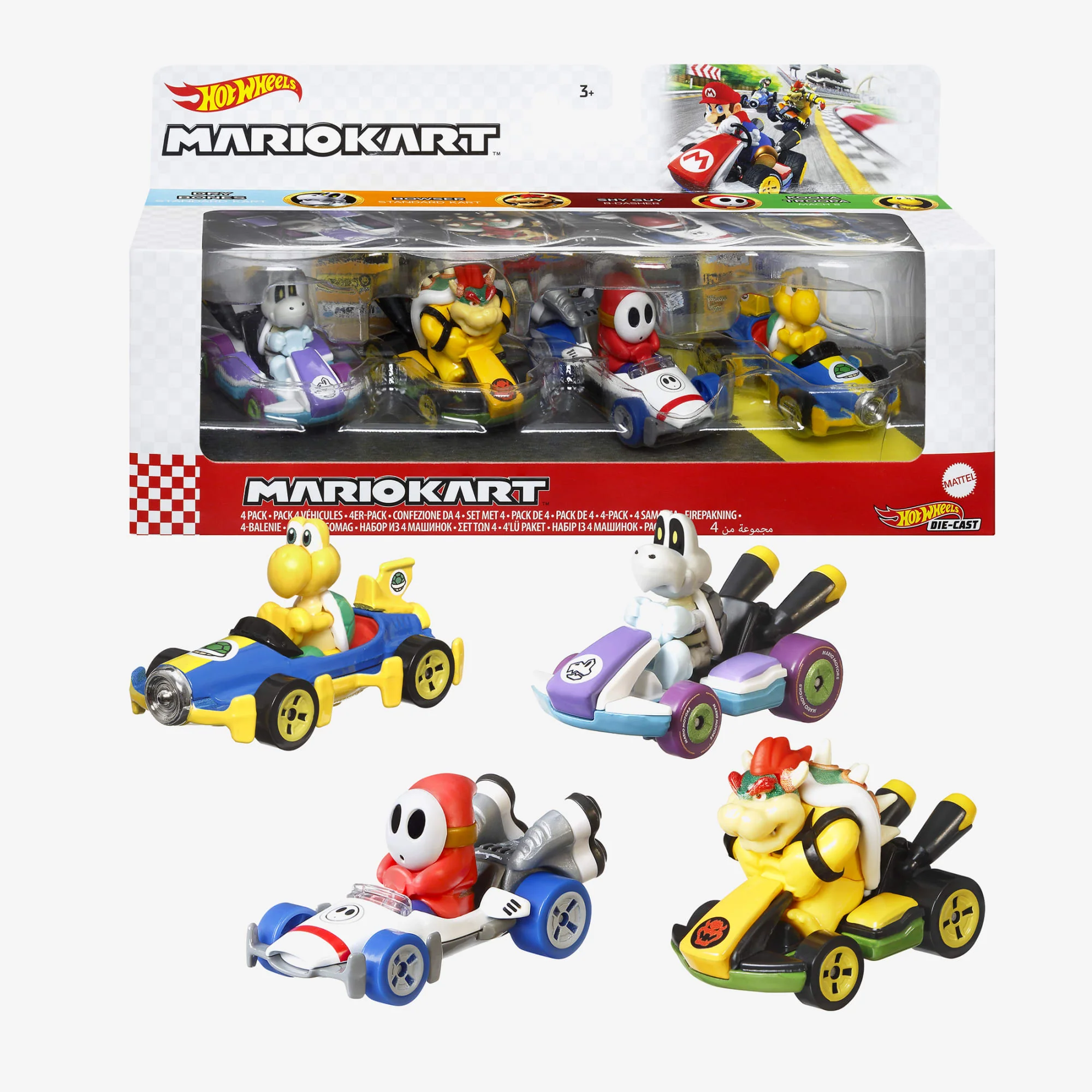 Mattel Creations Hot Wheels Mario Kart Vehicles 4-Pack