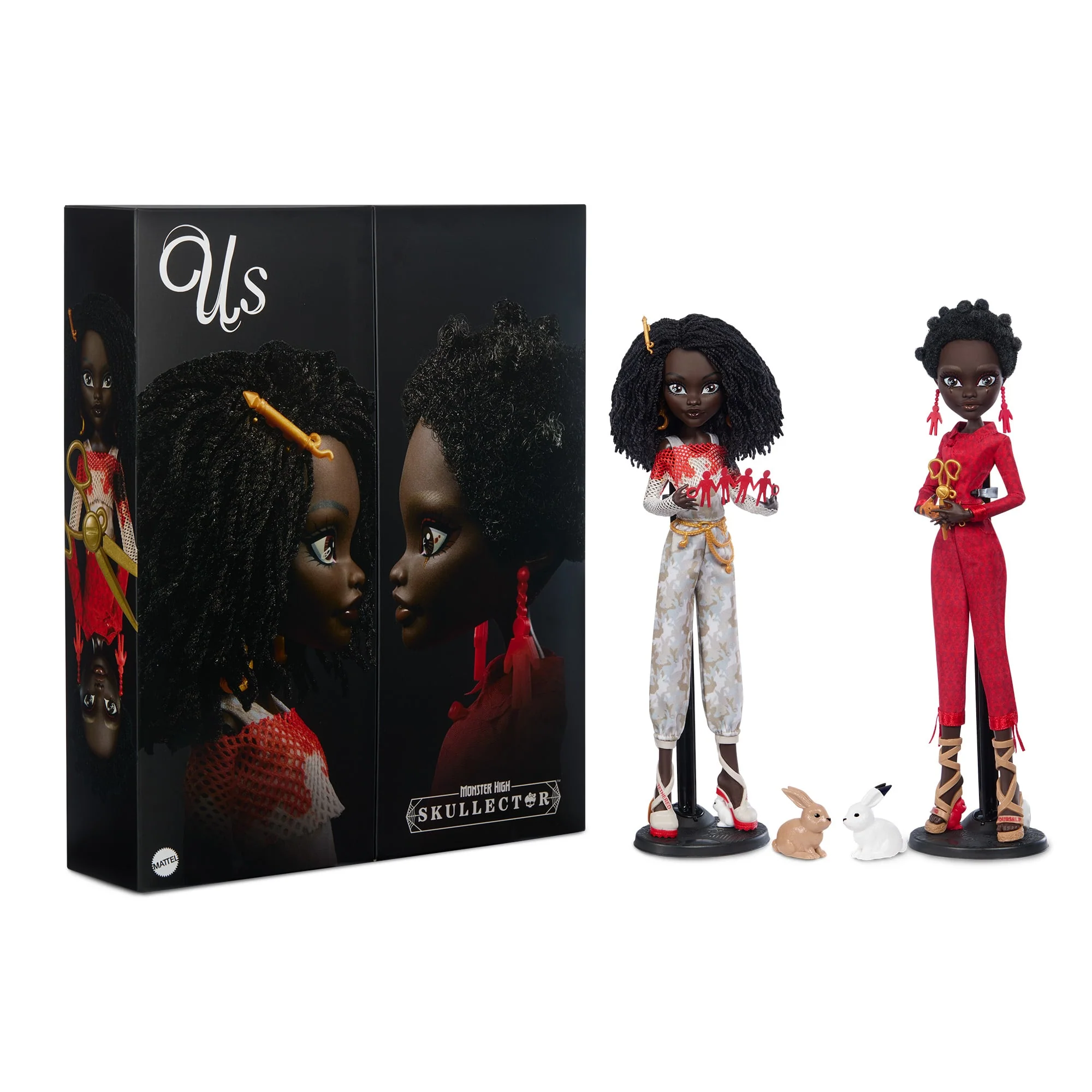 Mattel Creations Monster High Skullector Us Dolls – Adelaide and Red 2-Pack