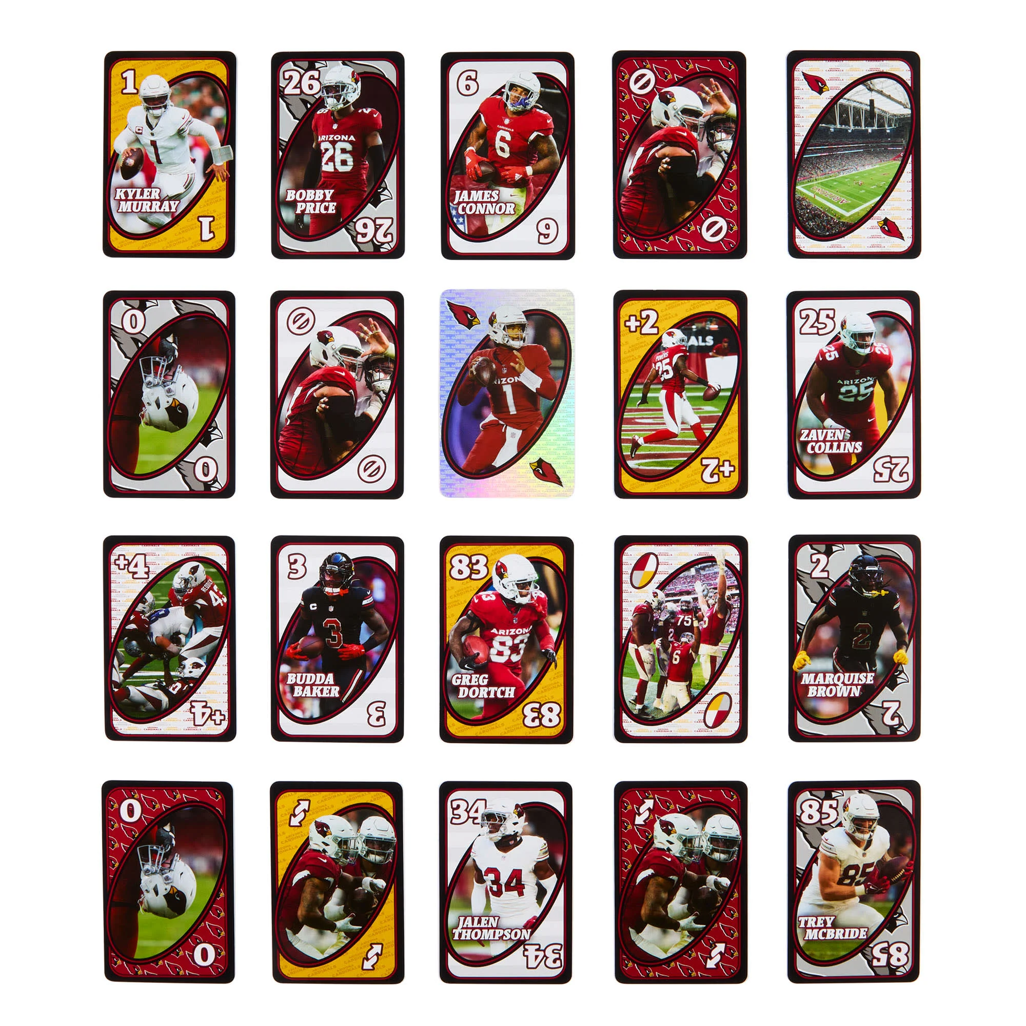 Mattel Creations UNO Fandom NFL Arizona Cardinals Game Deck