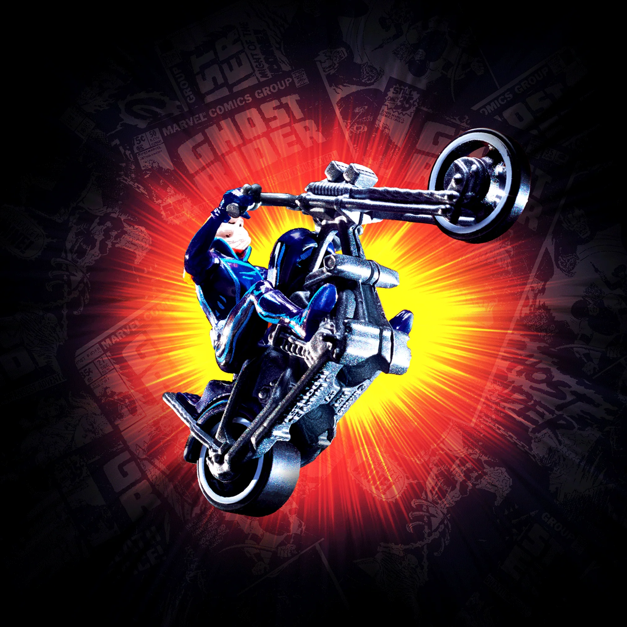 Mattel Creations Hot Wheels MARVEL Ghost Rider Motorcycle & Figure Collectible