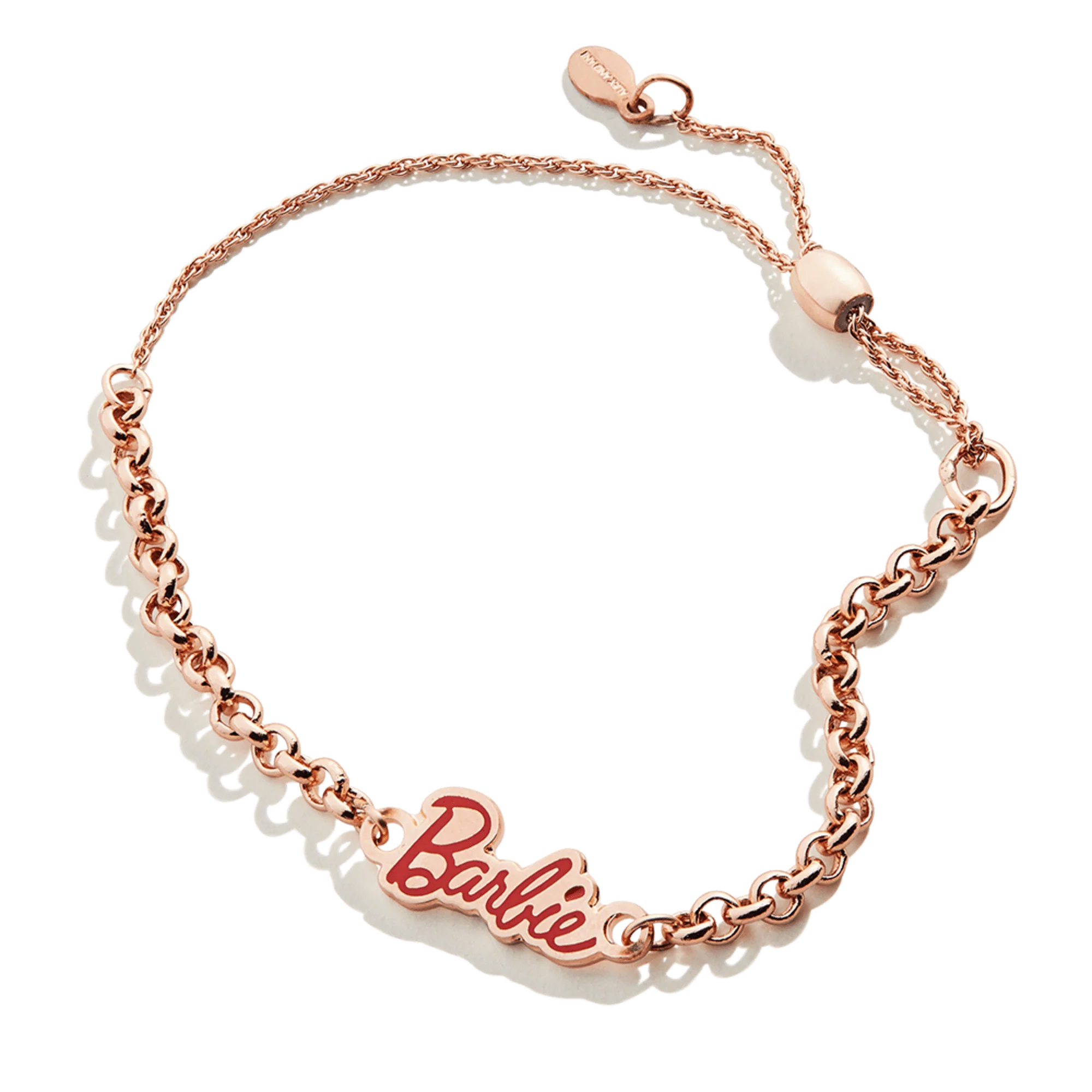 Mattel Creations Alex and Ani Barbie Name Plate Pull Chain Bracelet