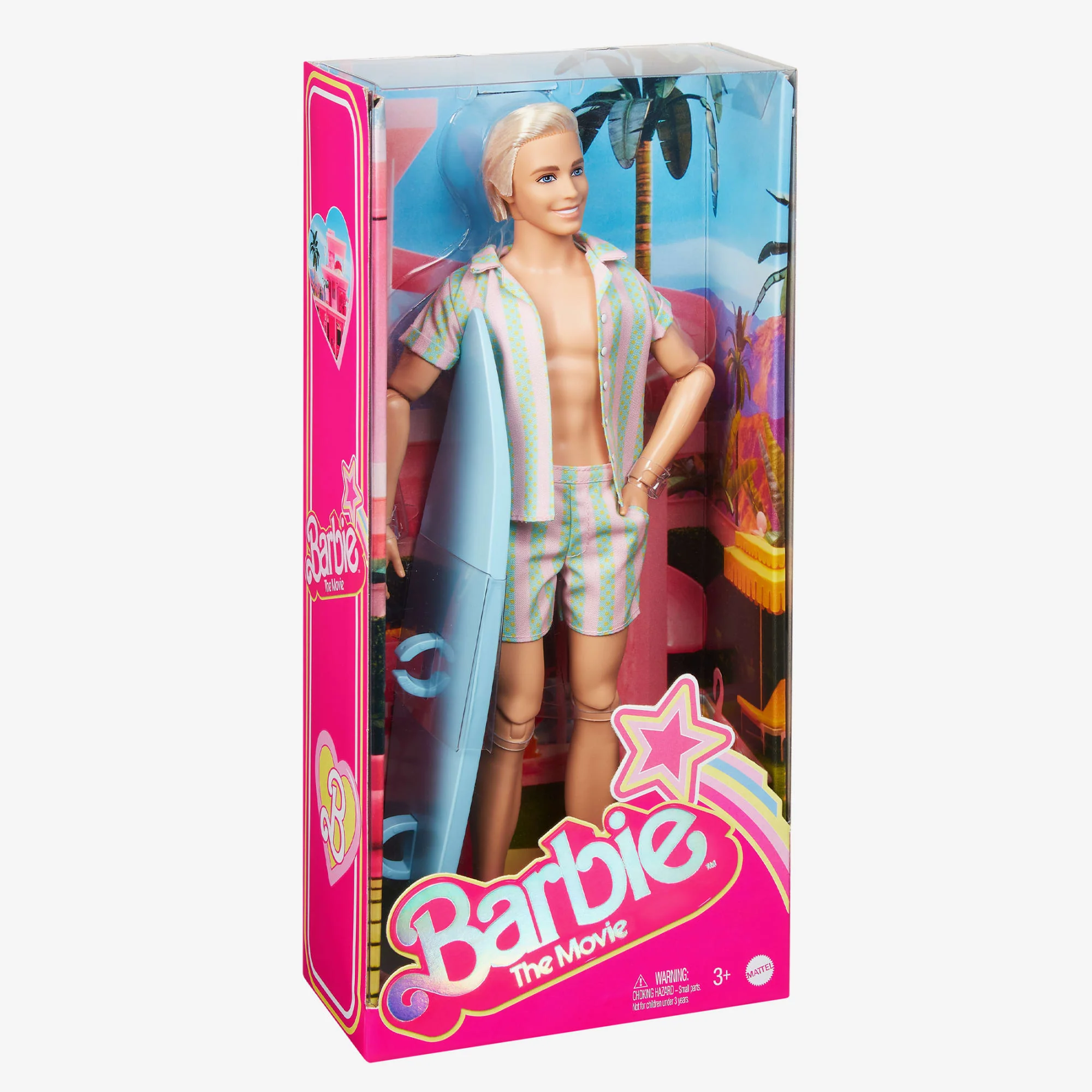 Mattel Creations Ken Doll Wearing Pastel Striped Beach Matching Set – Barbie The Movie