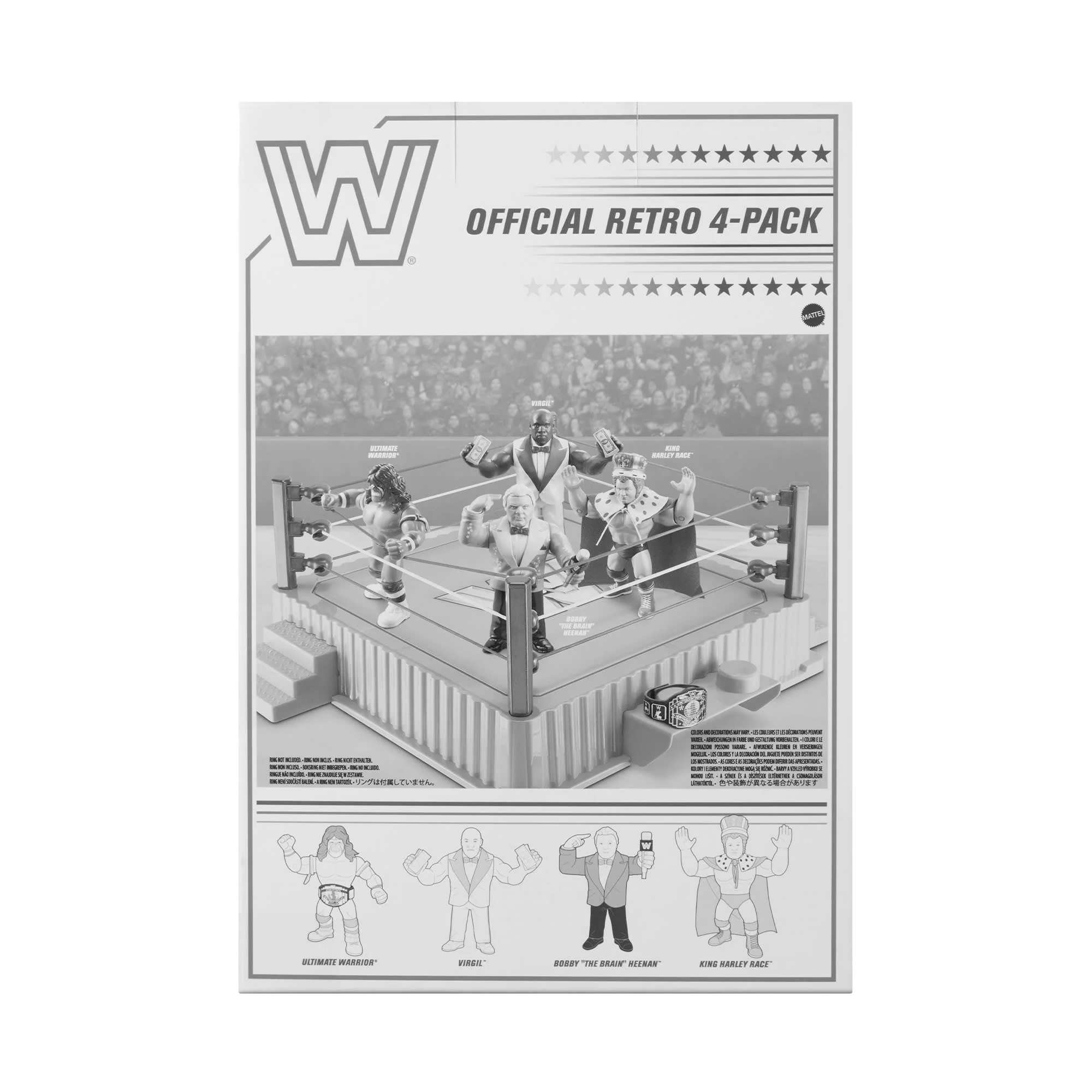 Mattel Creations WWE Official Retro 4-Pack Action Figures