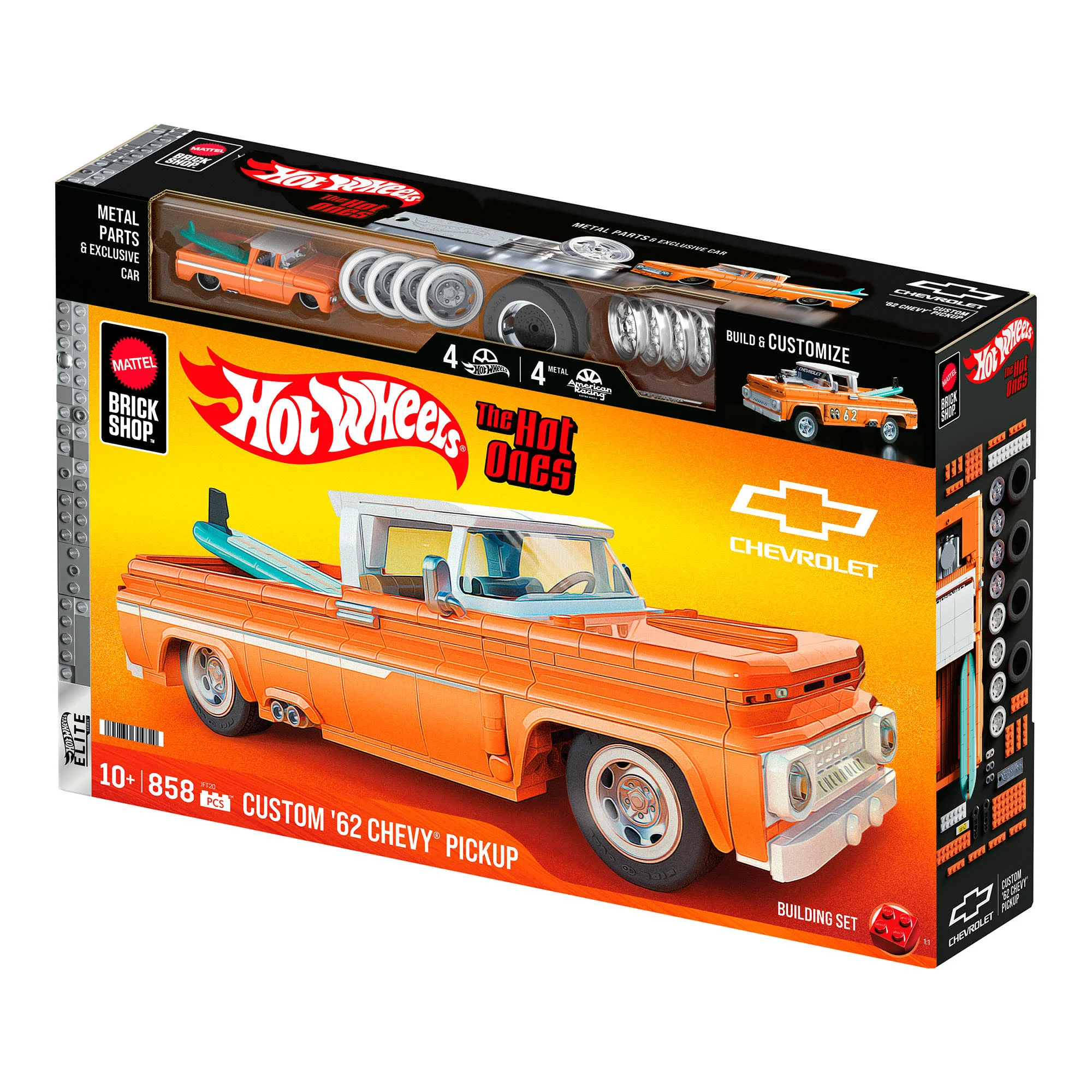 Mattel Creations Mattel Brick Shop Hot Wheels Custom '62 Chevy Pickup Building Set