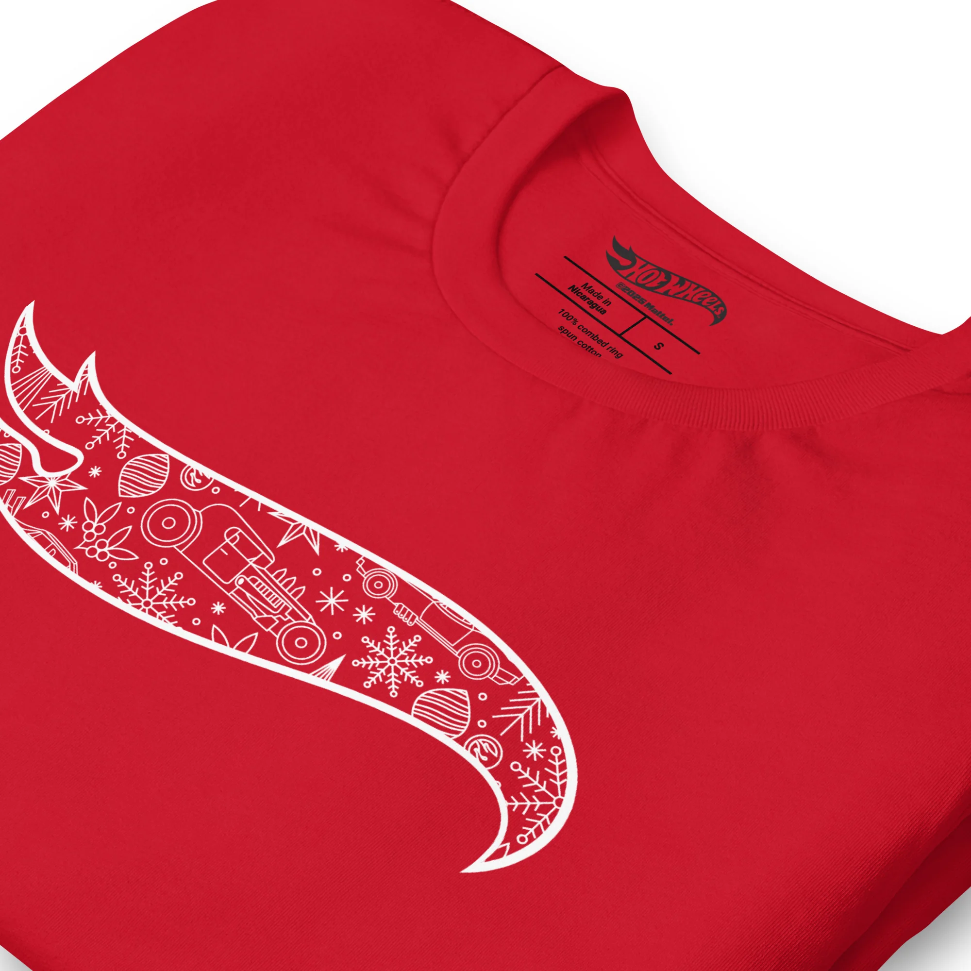 Mattel Creations Hot Wheels Holiday Flame Red T-shirt
