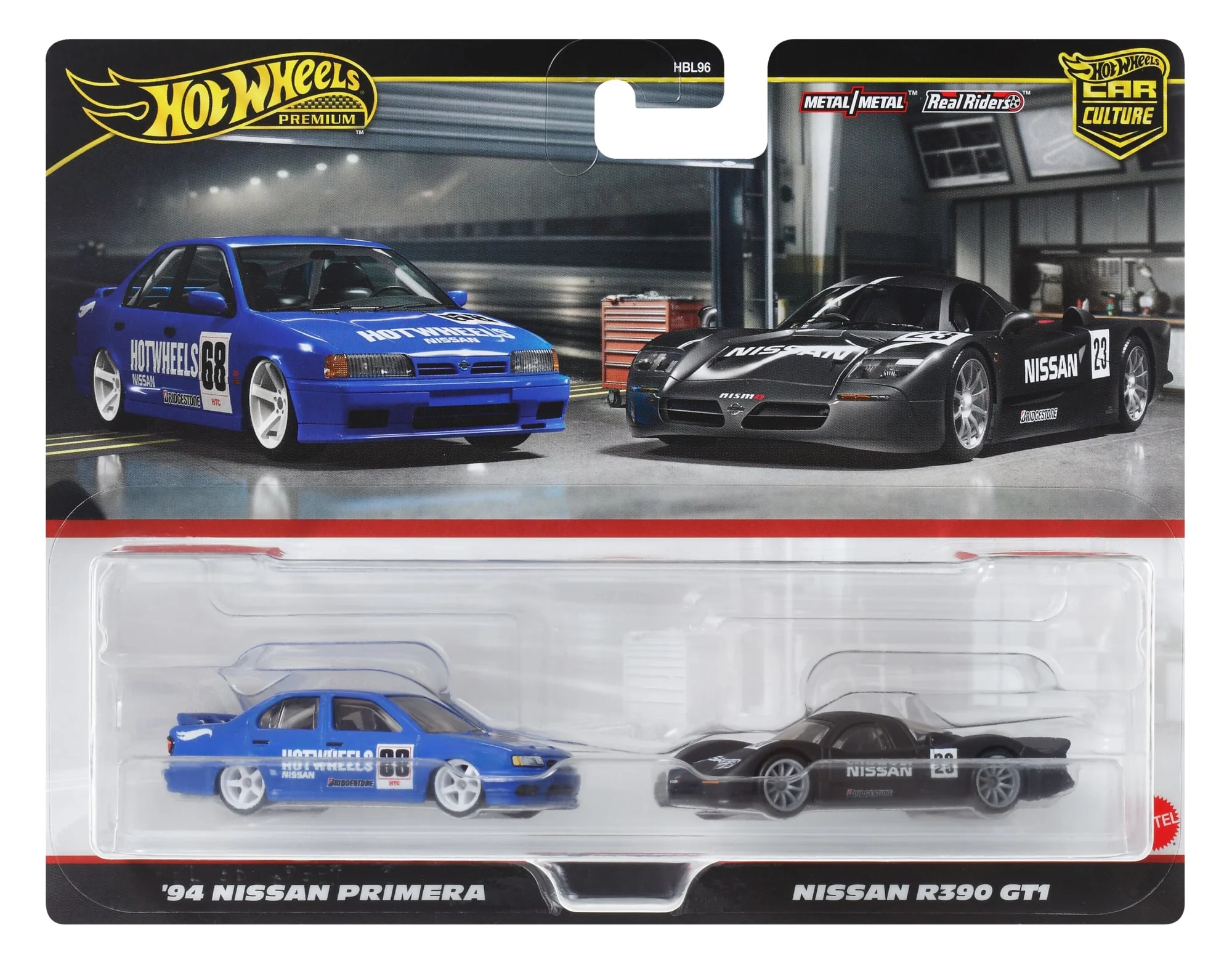 Mattel Creations Hot Wheels Premium Car Culture 2-Pack '94 Nissan Primera & Nissian R390 GTI