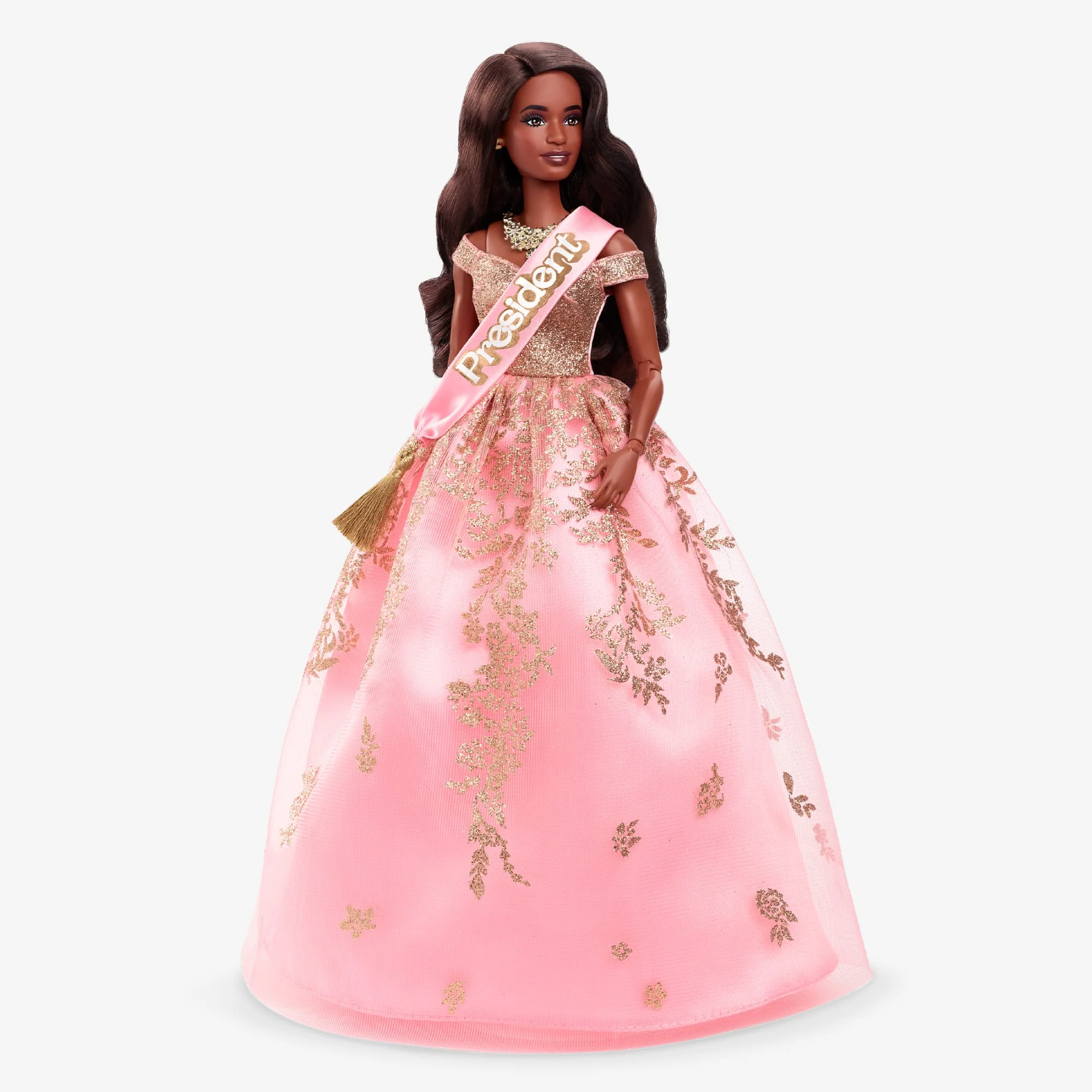 Mattel Creations President Barbie in Pink and Gold Dress – Barbie The Movie