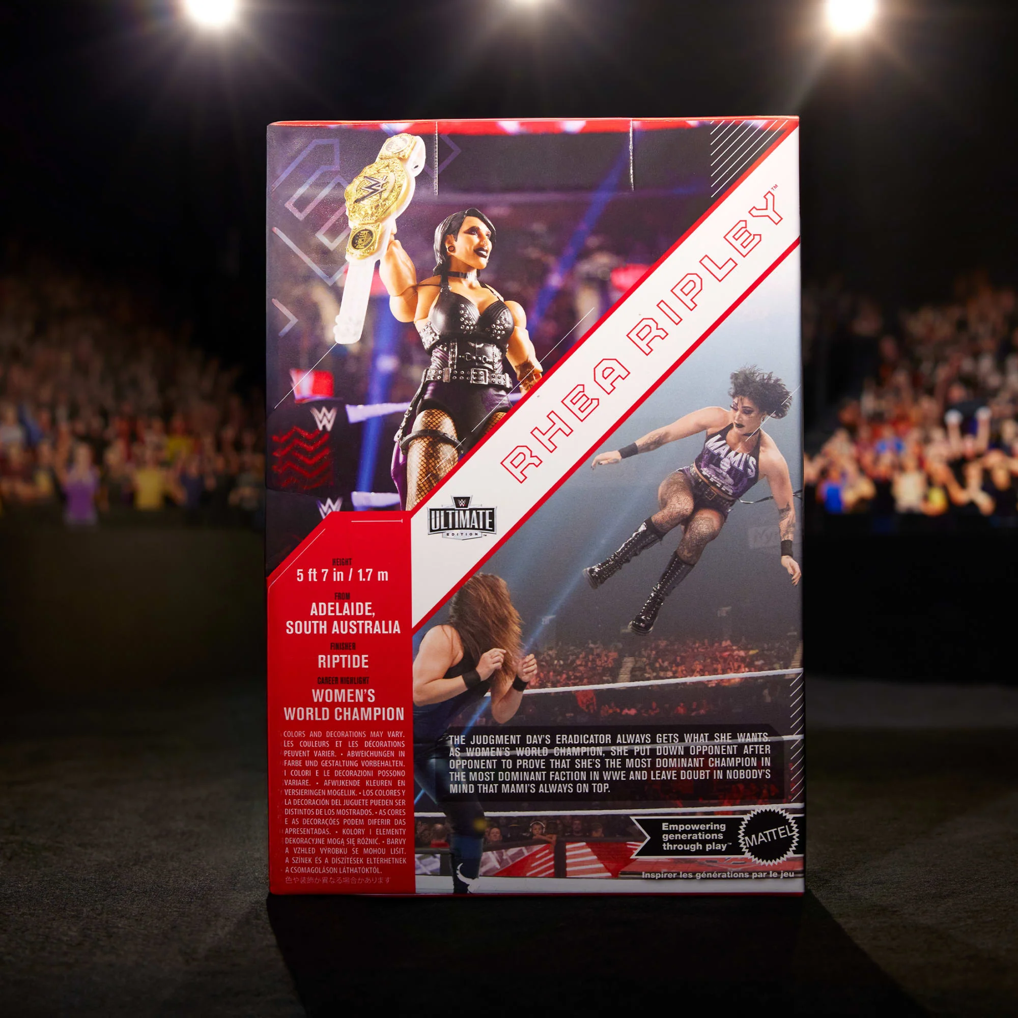 Mattel Creations WWE Ultimate Edition RAW Ring and WWE Superstar Rhea Ripley Figure