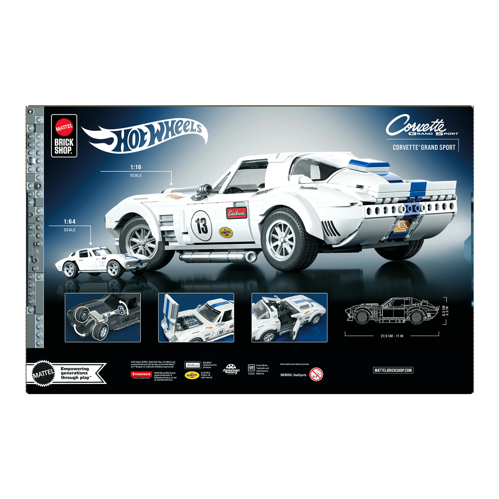 Mattel Creations Mattel Brick Shop Hot Wheels Corvette Grand Sport Building Set