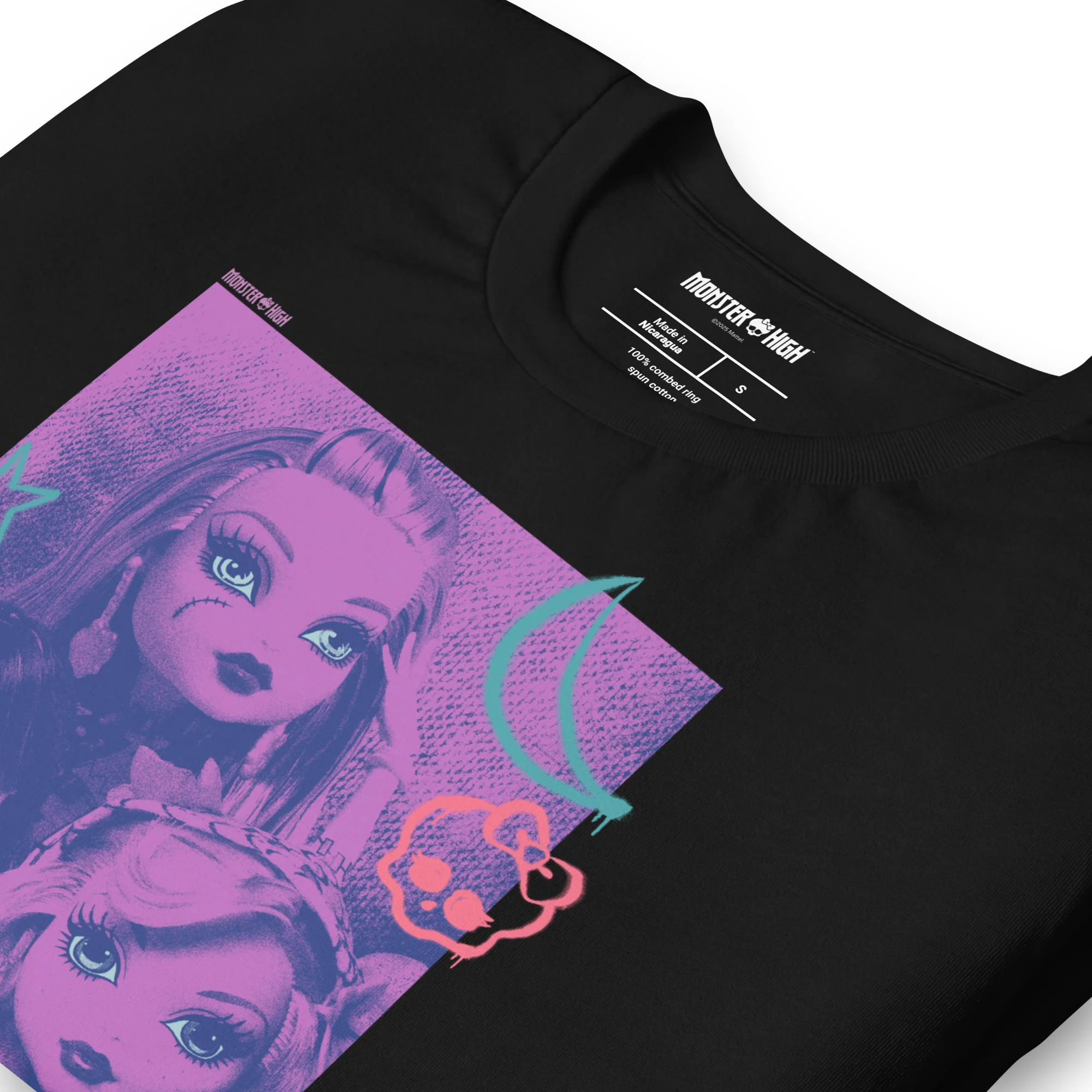 Mattel Creations Monster High Lunar Glow Black T-Shirt
