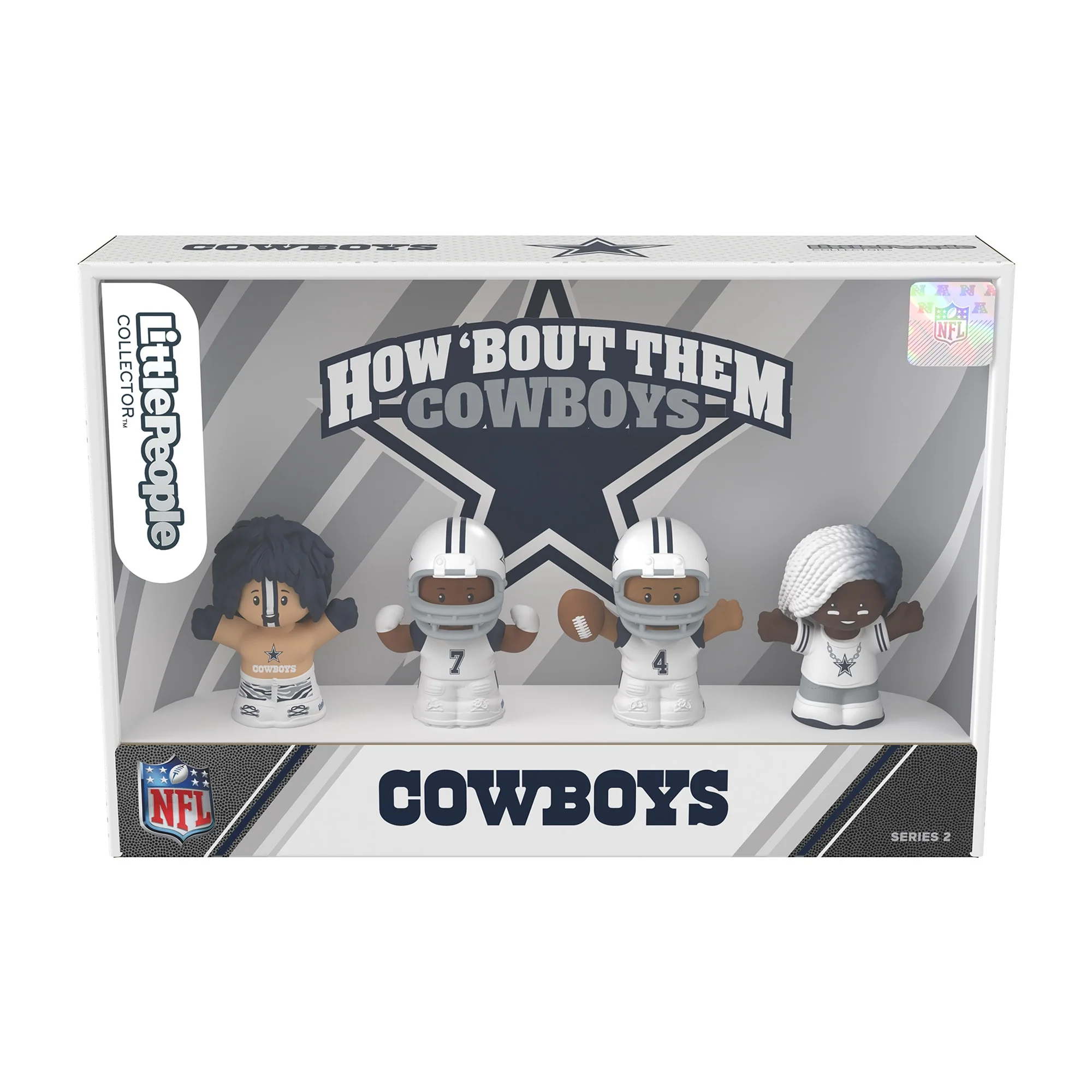 Mattel Creations Little People Collector Dallas Cowboys Alternate Jersey Figure Set