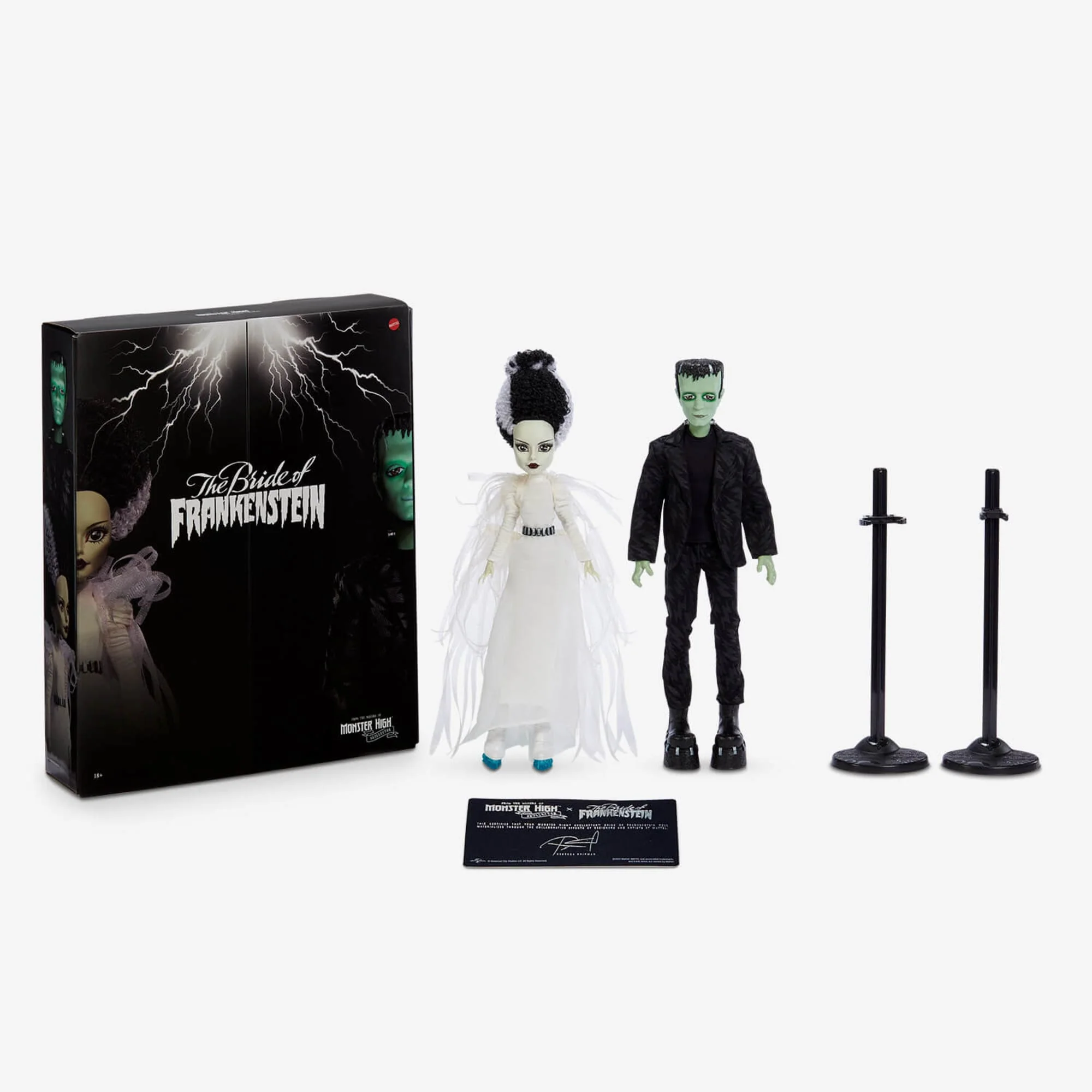 Mattel Creations Frankenstein & Bride of Frankenstein Monster High Skullector Doll Set