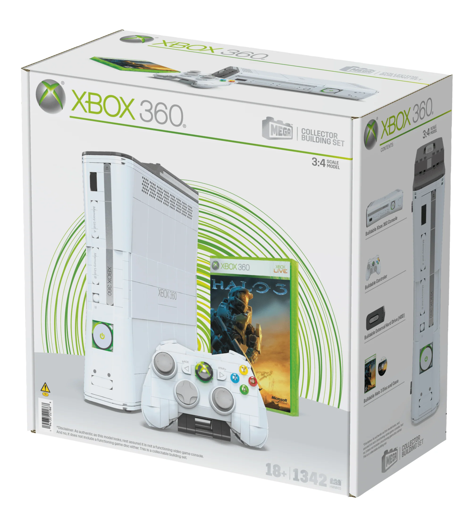 Mattel Creations MEGA Microsoft Xbox 360 Replica Building Toy Kit