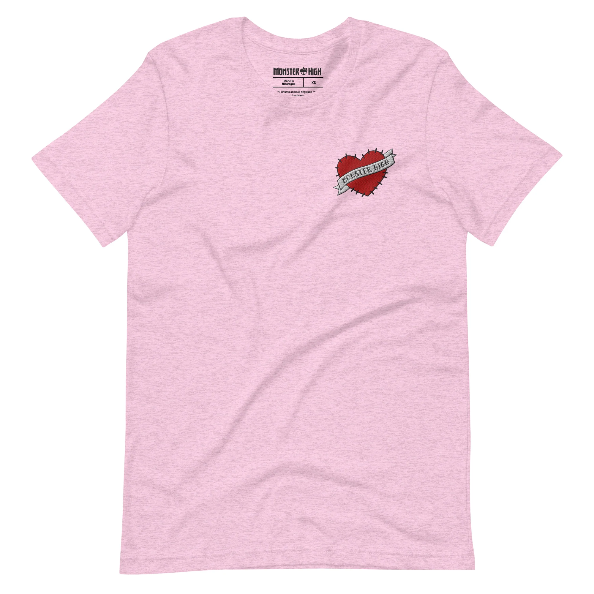 Mattel Creations Monster High Embroidered Logo Heart T-Shirt
