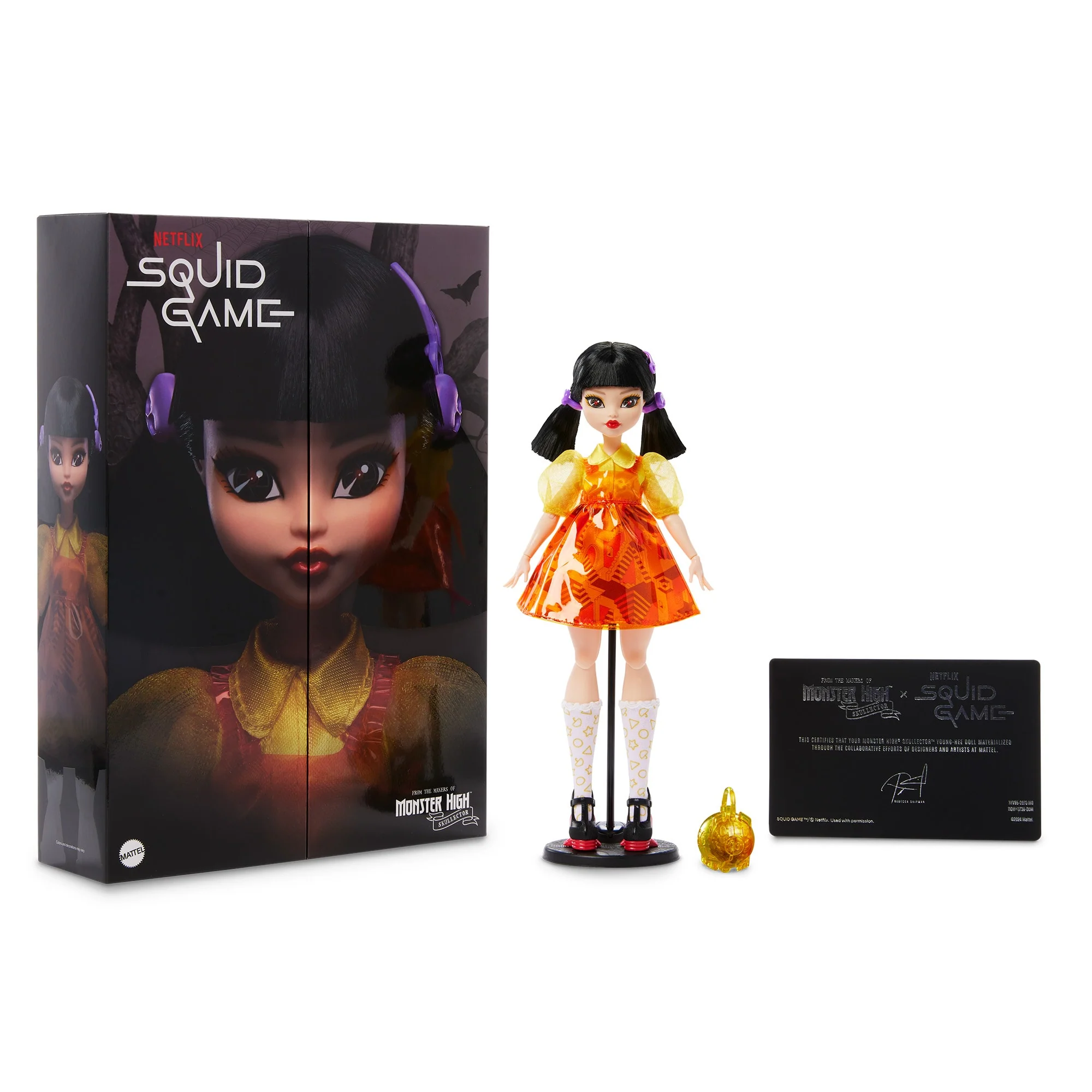Mattel Creations Monster High Skullector Squid Game Young-Hee Doll