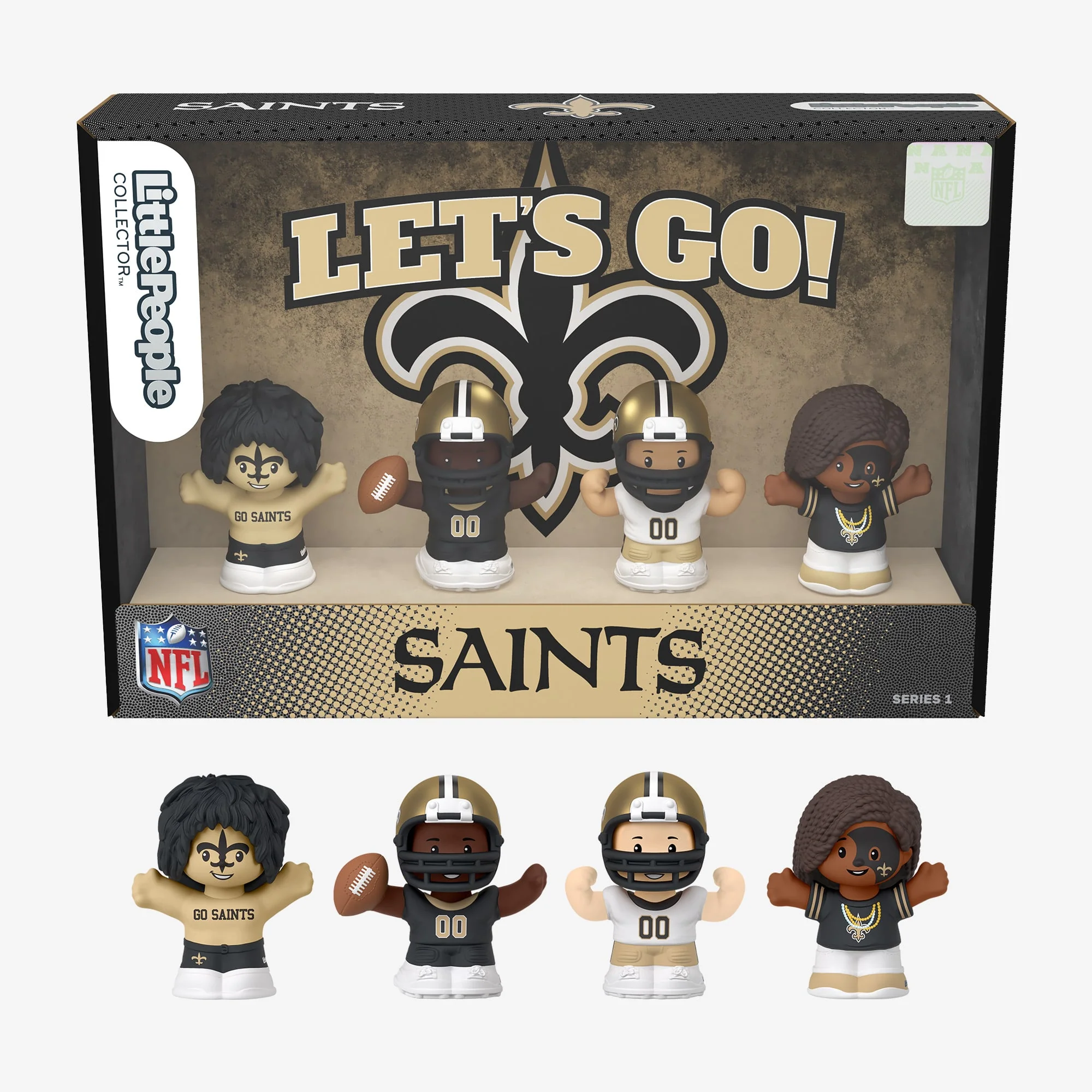 Mattel Creations Little People Collector x NFL New Orleans Saints Set