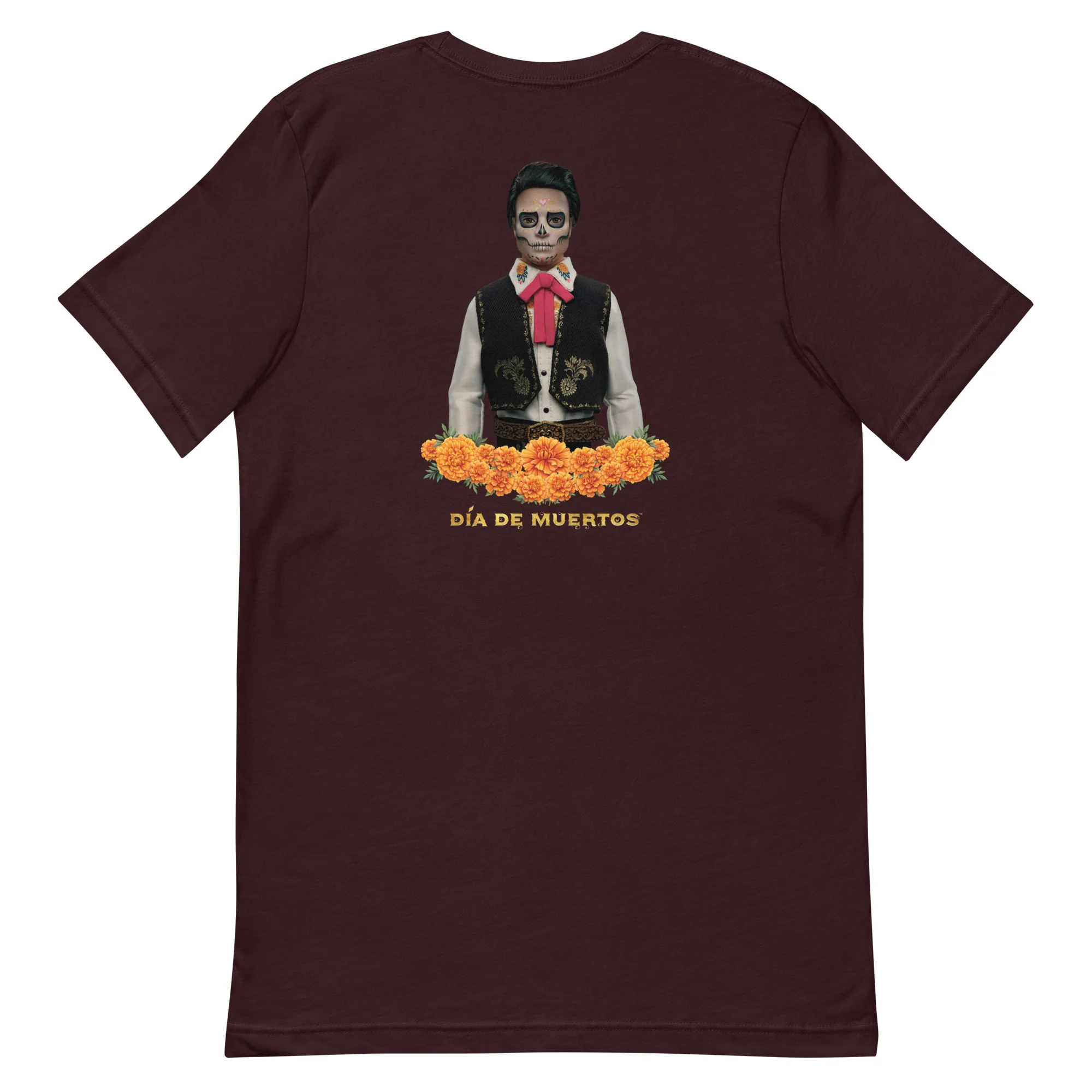 Mattel Creations Barbie Día de Muertos Ken Embroidered Oxblood T-Shirt