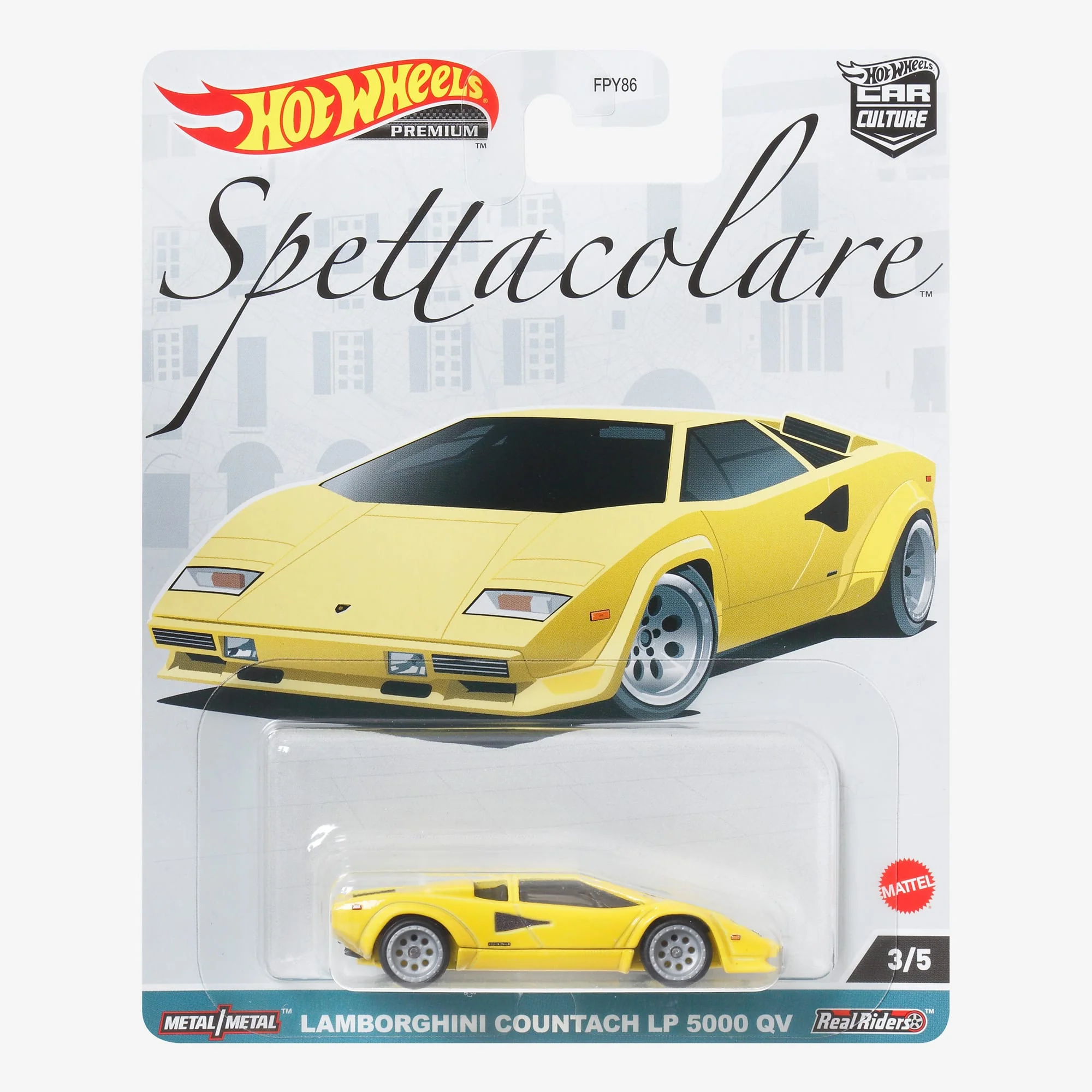 Mattel Creations Hot Wheels Premium Car Culture Spettacolare Lamborghini Countach LP 5000 QV