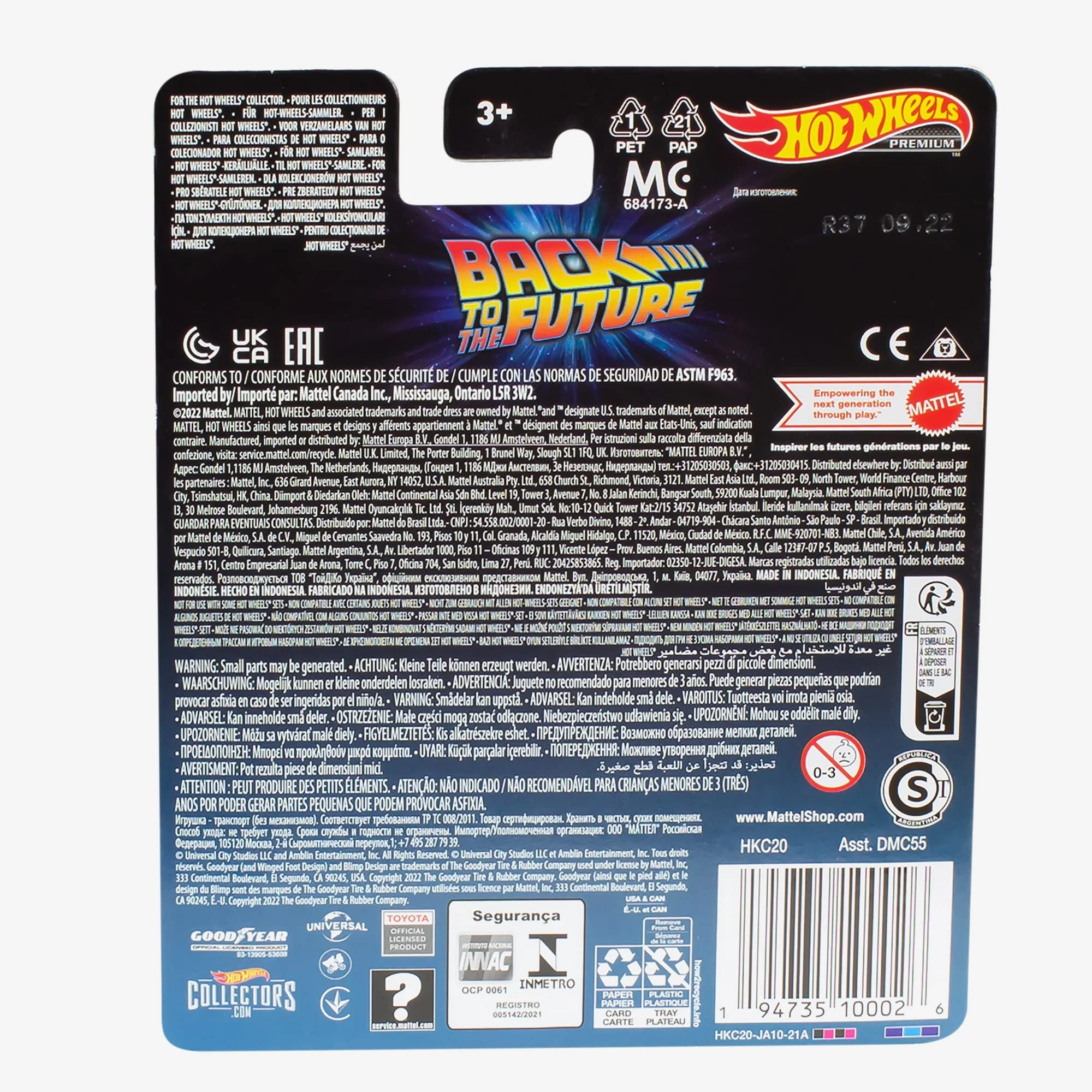 Mattel Creations Hot Wheels Retro Entertainment Back to the Future 1987 Toyota Pickup Truck