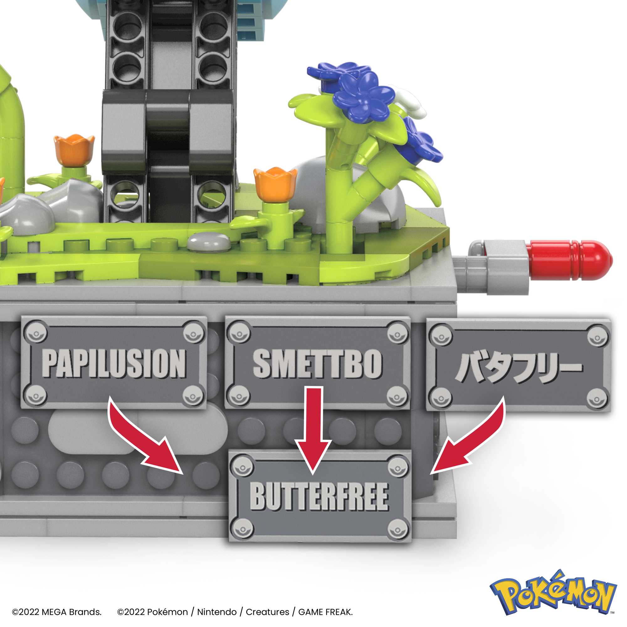 Mattel Creations Pokémon Motion Butterfree with Motion Brick Building Set by MEGA