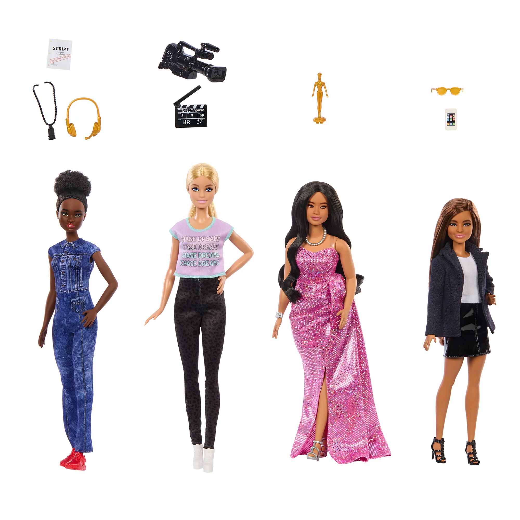 Mattel Creations Barbie Career of the Year Women in Film Set of 4 Dolls