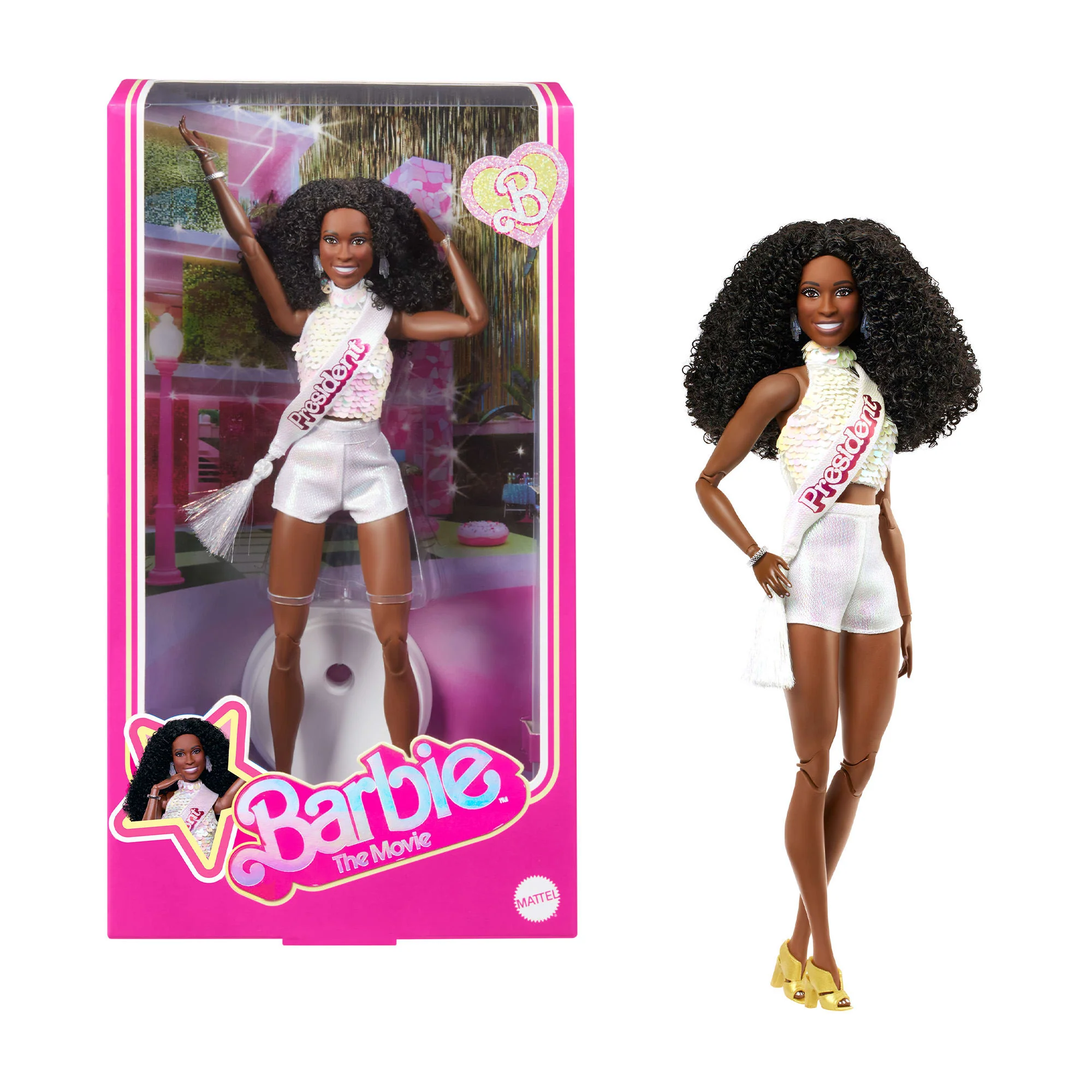 Mattel Creations Barbie The Movie Disco President Barbie Doll