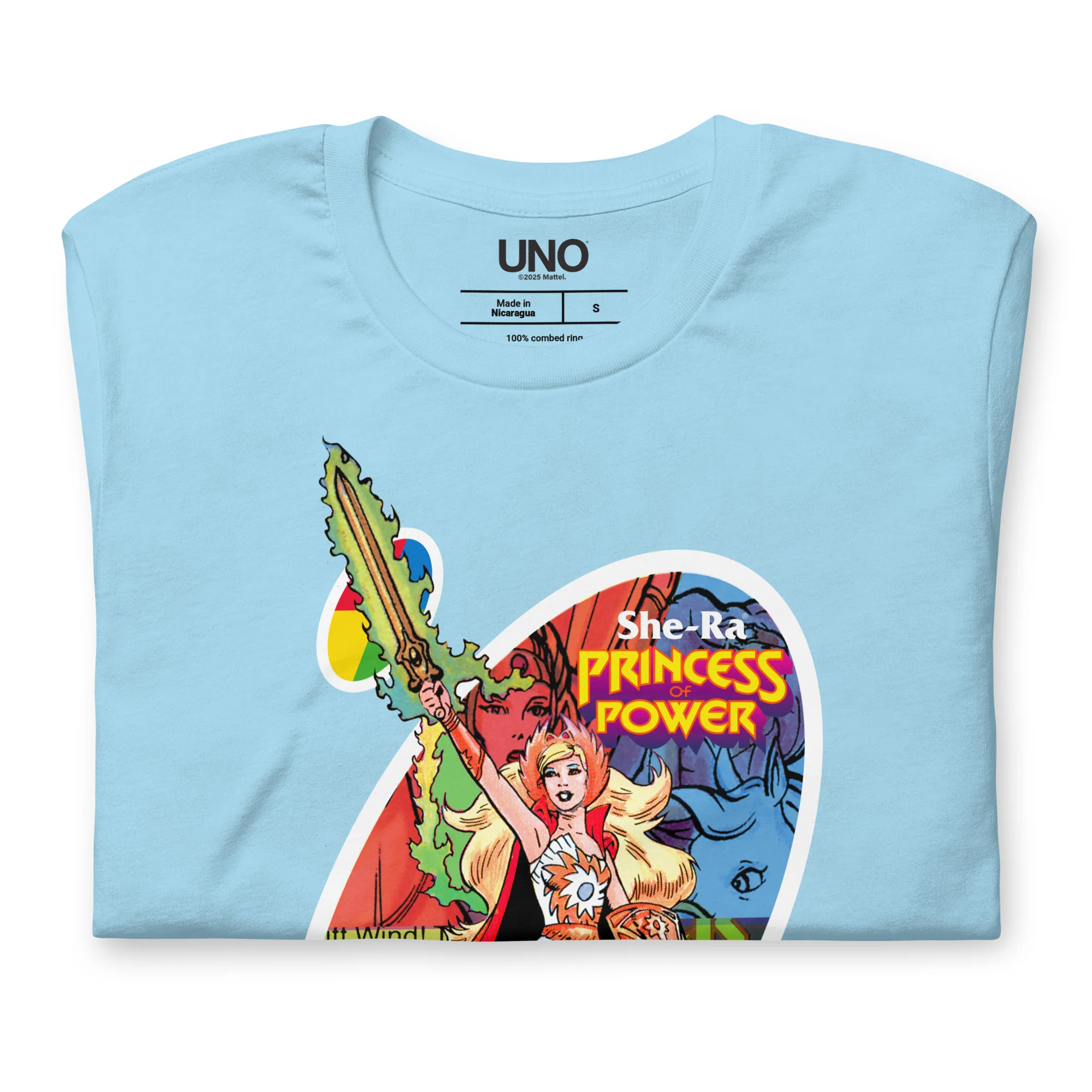 Mattel Creations UNO Masters of the Universe She-Ra Princess Power Blue T-Shirt