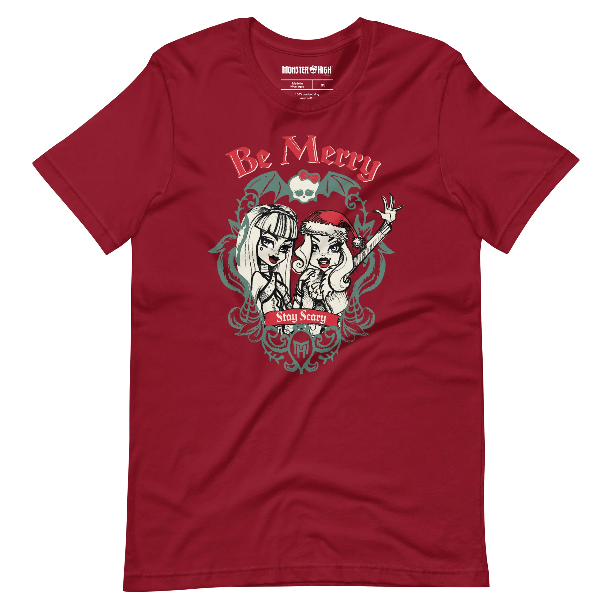 Mattel Creations Monster High Be Merry Stay Scary Red T-shirt