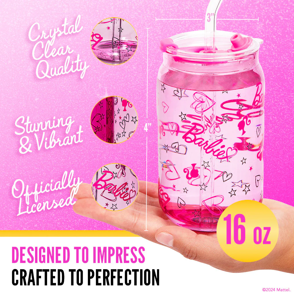 Mattel Creations Barbie™ X Dragon Glassware® Love Out Loud Drinking Glasses