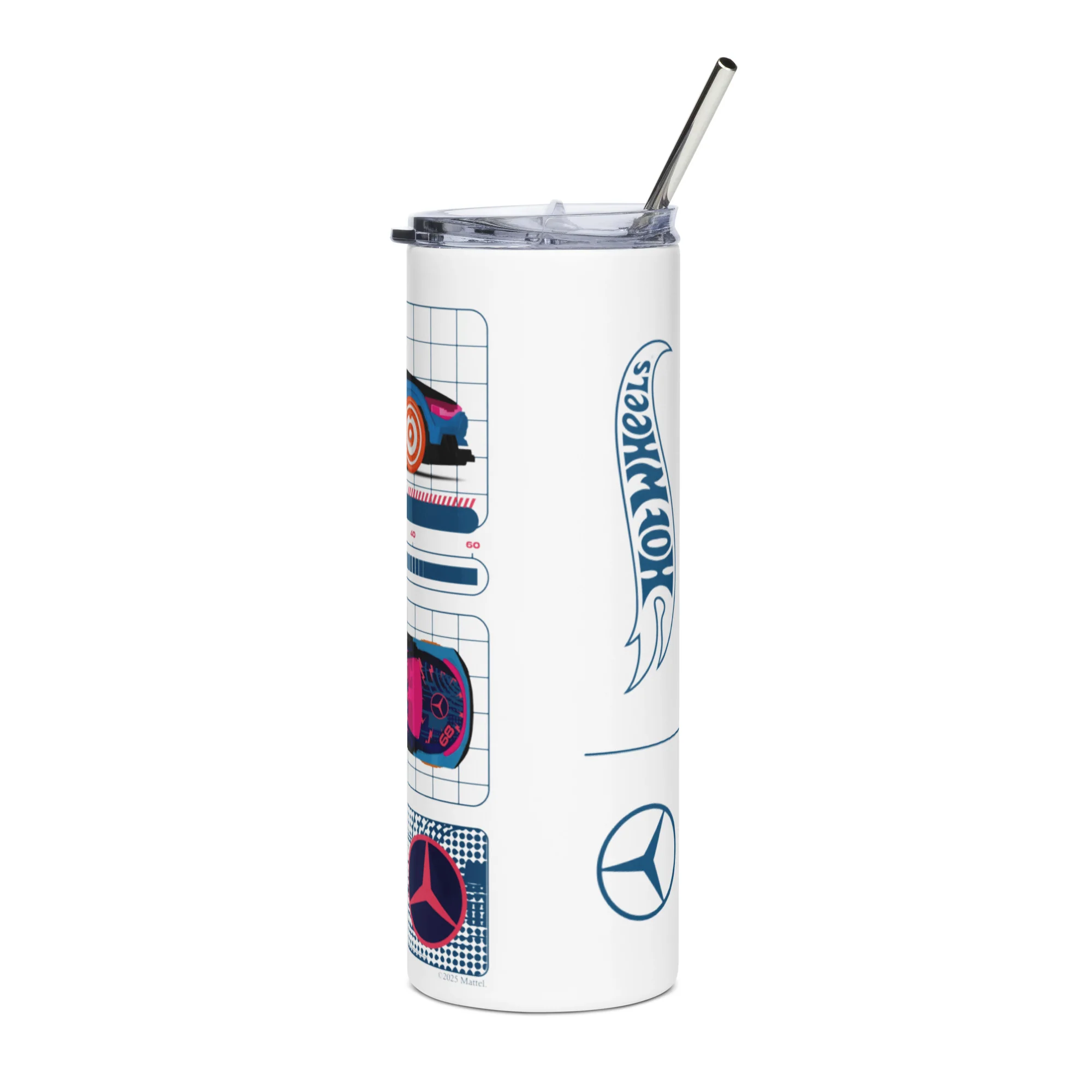 Mattel Creations Hot Wheels x Mercedes Benz White Tumbler