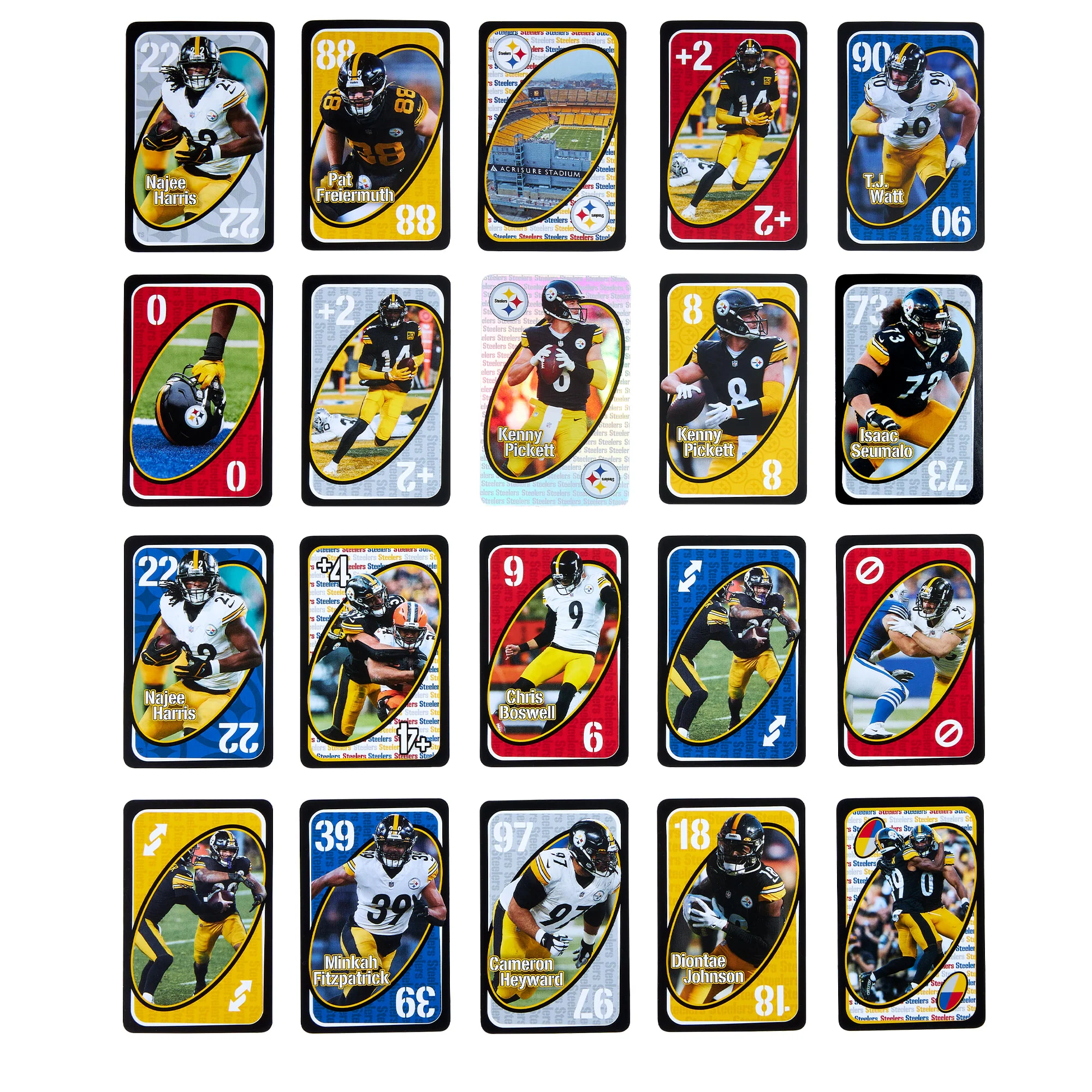 Mattel Creations UNO Fandom NFL Pittsburgh Steelers Game Deck