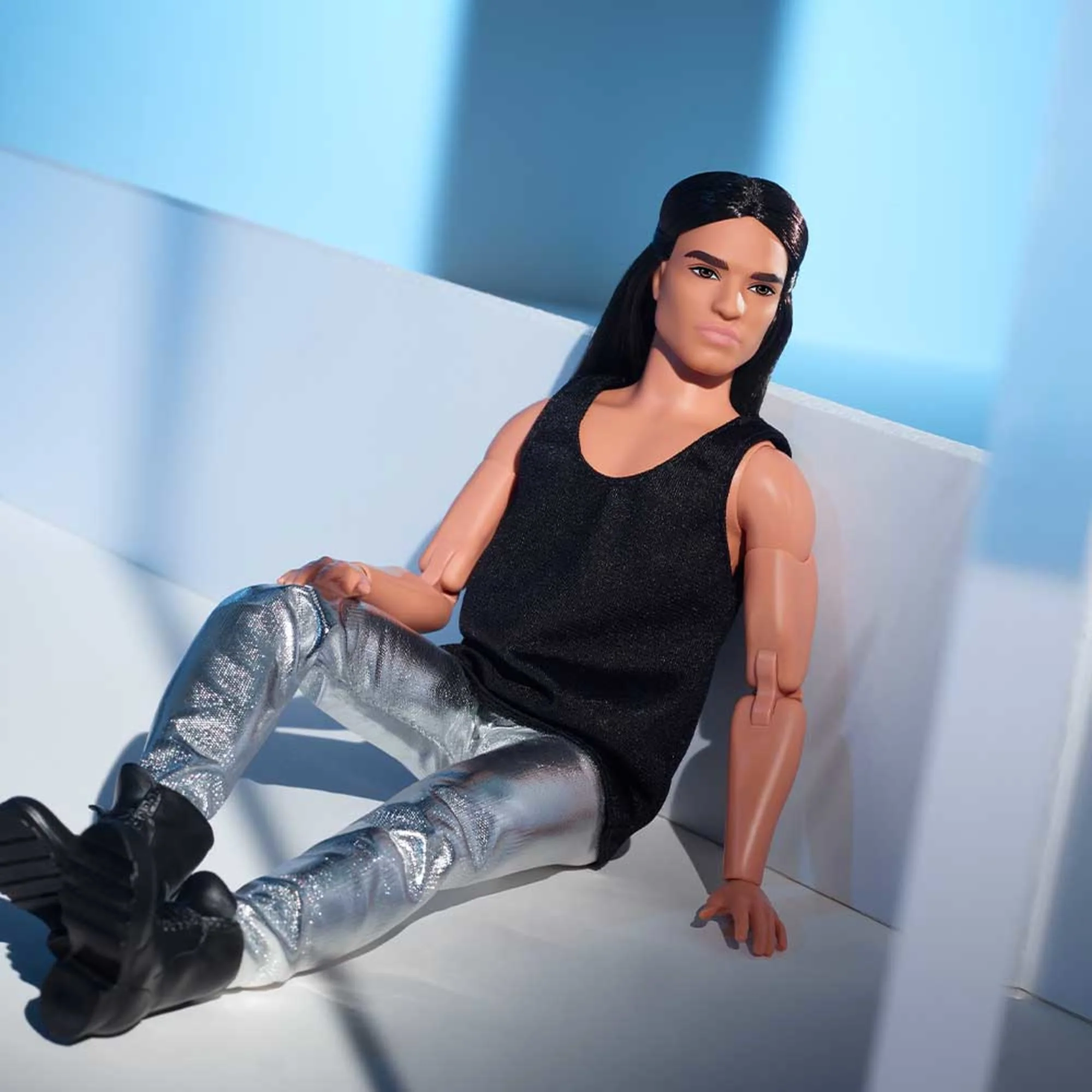 Mattel Creations Barbie Looks Doll (Ken Doll Long Brunette Hair)