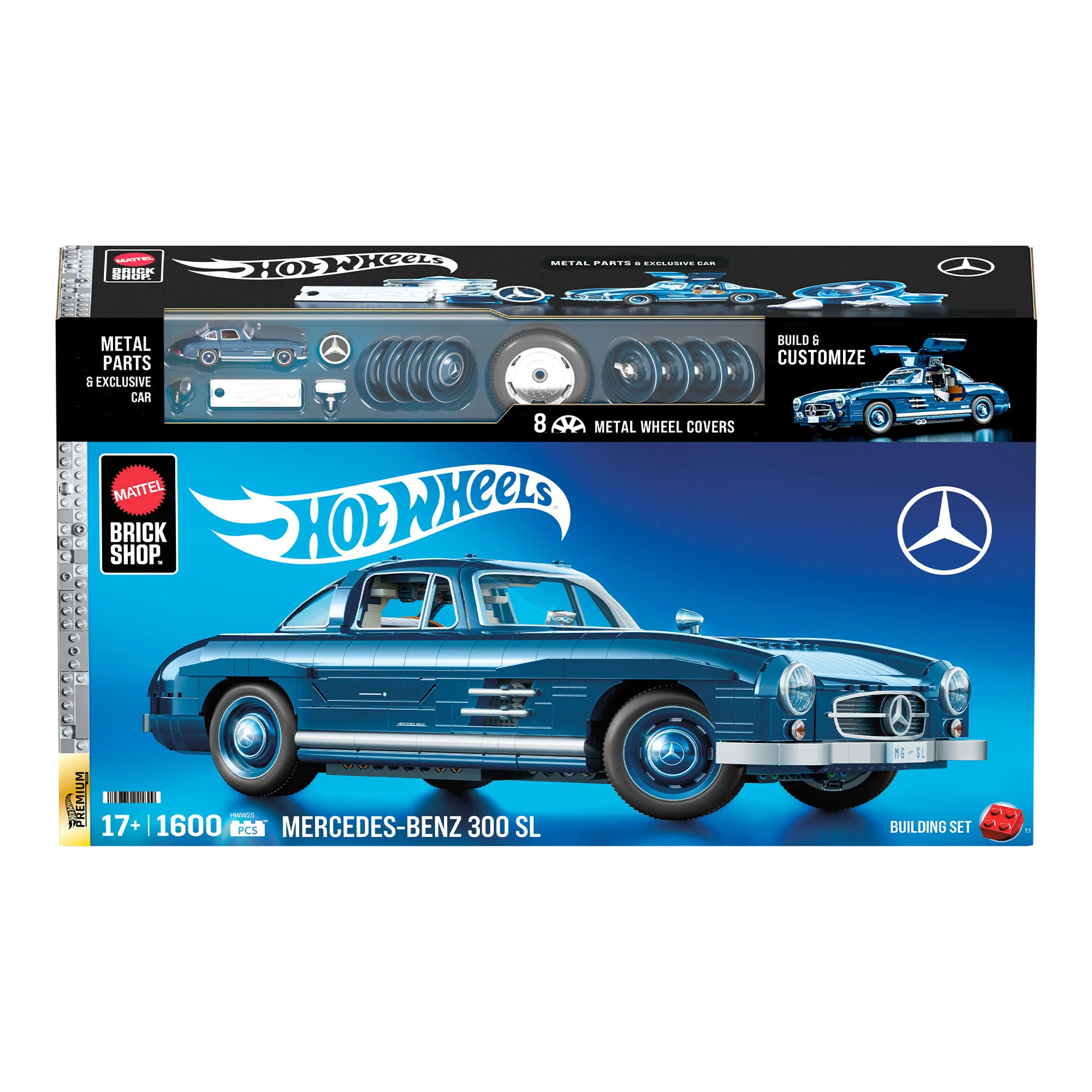Mattel Creations Mattel Brick Shop Hot Wheels Mercedes-Benz 300 SL Building Set