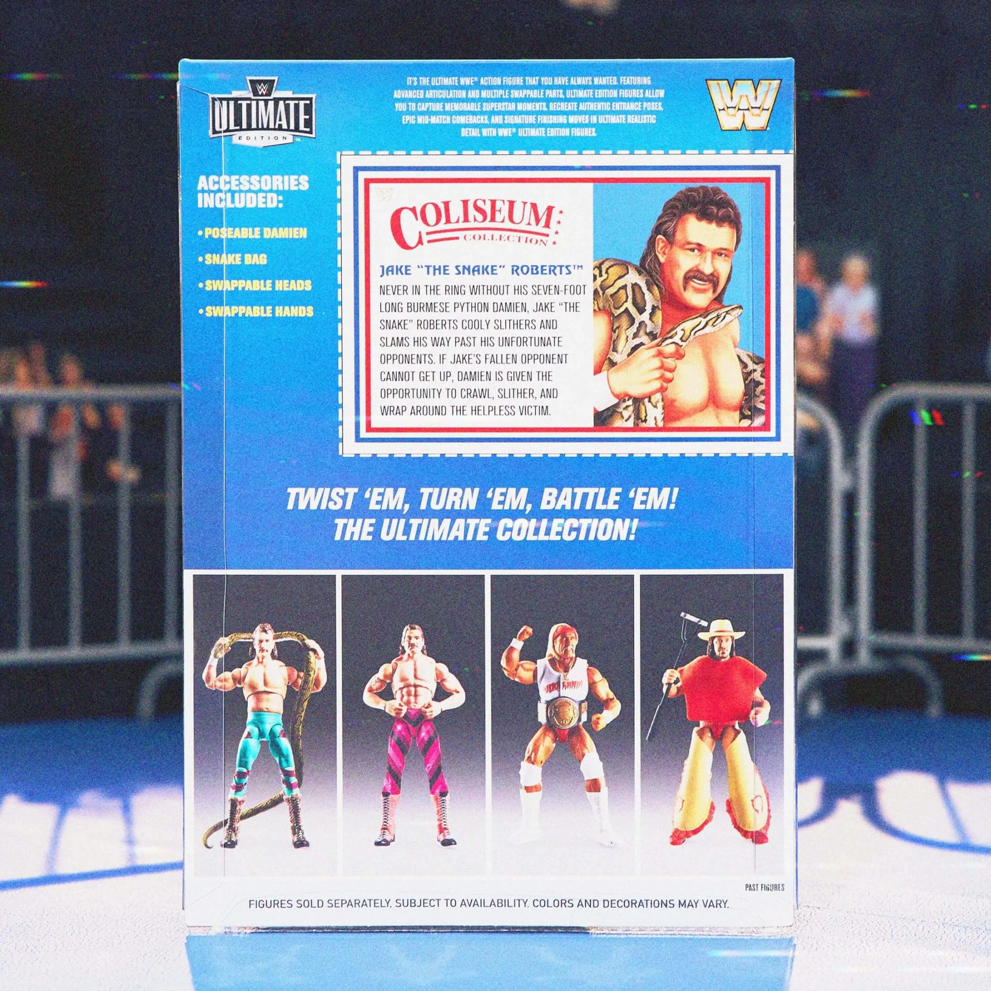 Mattel Creations WWE Action Figure Ultimate Edition Coliseum Collection Jake “The Snake” Roberts & “Ravishing” Rick Rude 2-Pack