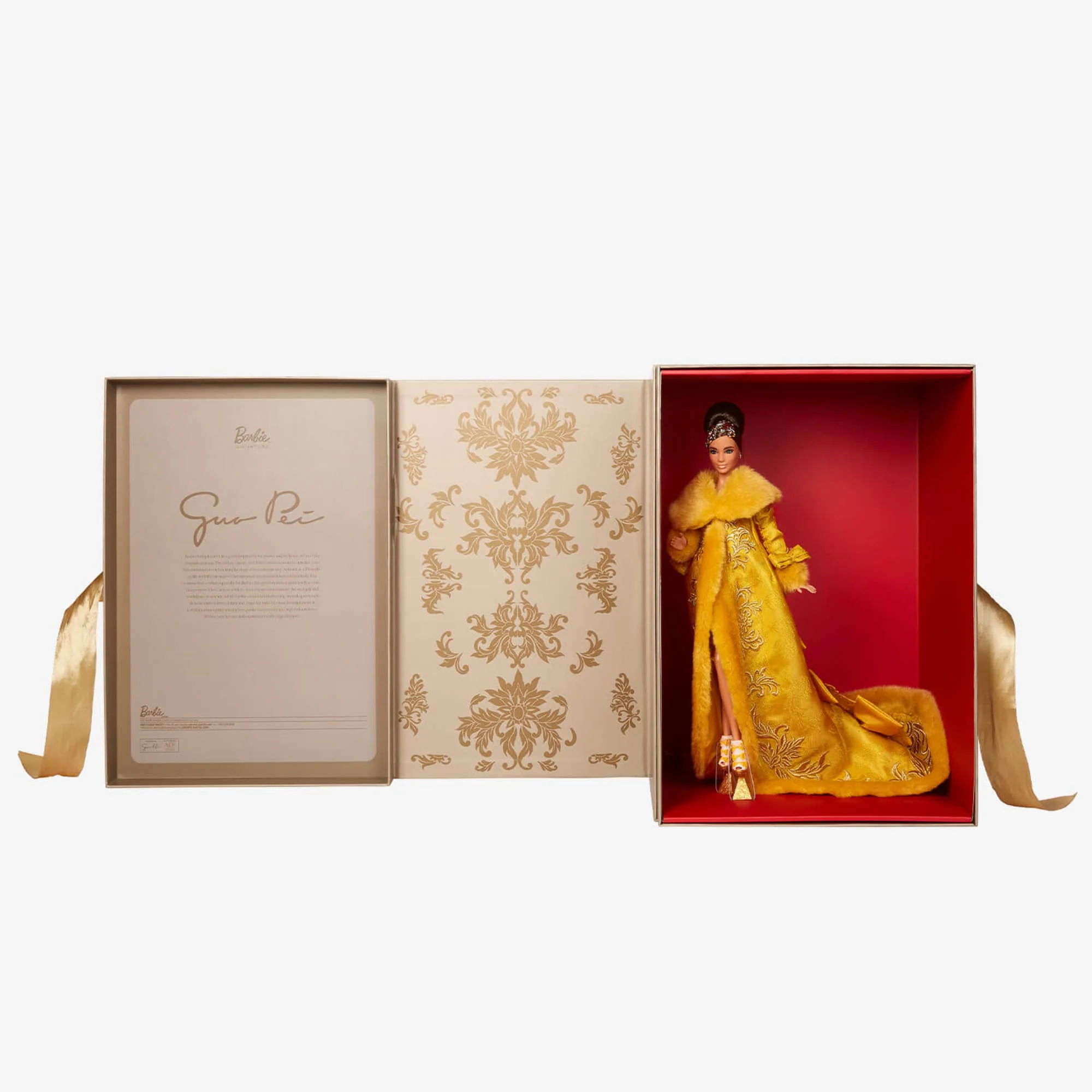 Mattel Creations Guo Pei Barbie Doll Wearing Golden-Yellow Gown