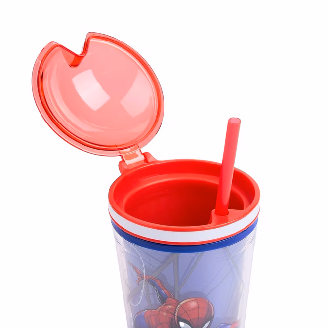 GameStop Marvel Spider-Man 16-Oz Acrylic Tumbler with Snack Topper