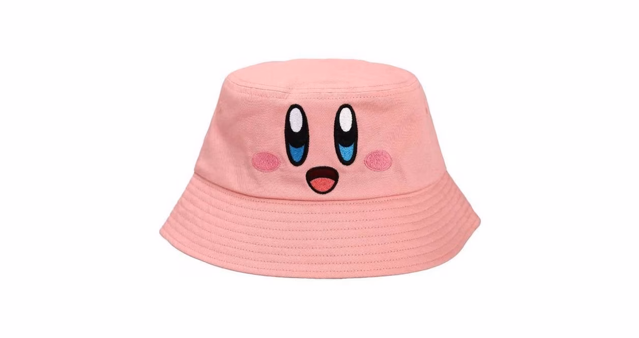 GameStop Kirby Pink Big Face Bucket Hat
