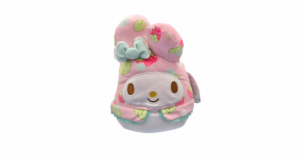 GameStop Squishmallows Sanrio Hello Kitty and Friends My Melody (Strawberry Florals) 8-in Plush
