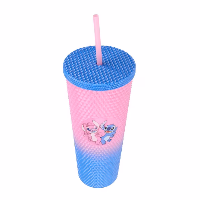 GameStop Disney Lilo and Stitch - Stitch and Angel 24oz Spiked Acrylic Tumbler