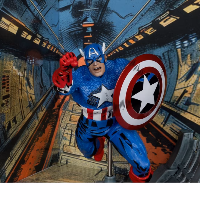 GameStop McFarlane Toys Marvel Collection Captain America - Captain America (Issue 100) 1:10th Scale Statue