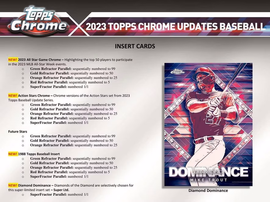 GameStop 2023 Topps Chrome Update Series MLB Baseball Blaster Box