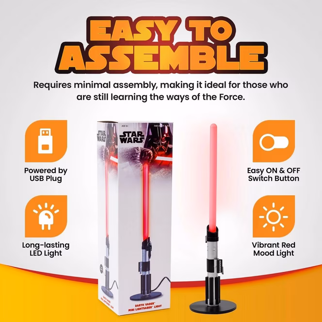 GameStop Star Wars Darth Vader 12-in Lightsaber Lamp