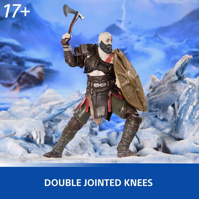 GameStop Spin Master PlayStation God of War Ragnarok Kratos (The Shapes Collection) 6-in Action Figure