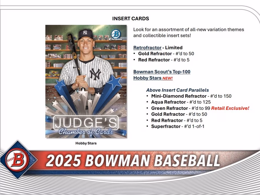 GameStop 2025 Bowman MLB Baseball Value Box (6 Packs)