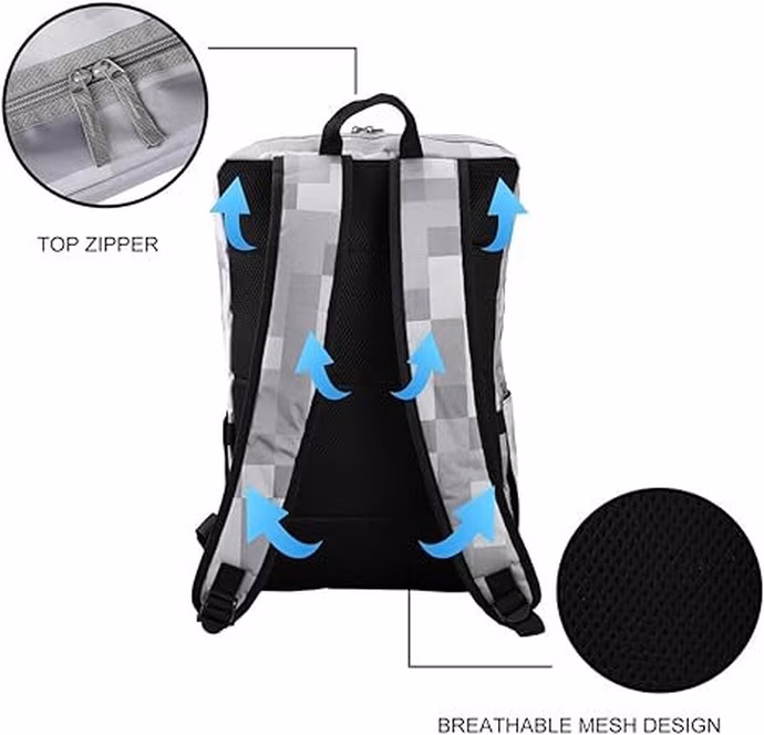 GameStop Minecraft Axe Print Backpack