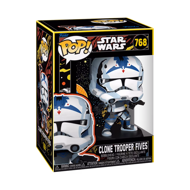 GameStop Funko POP! Star Wars: Clone Wars Fives (Retro) 4.55-in Vinyl Bobblehead Figure