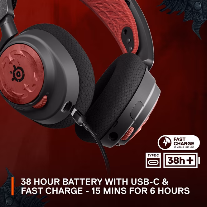 GameStop SteelSeries Arctis Nova 7 Limited Edition Diablo IV Wireless Gaming Headset for PlayStation 4/5, Switch, and PC