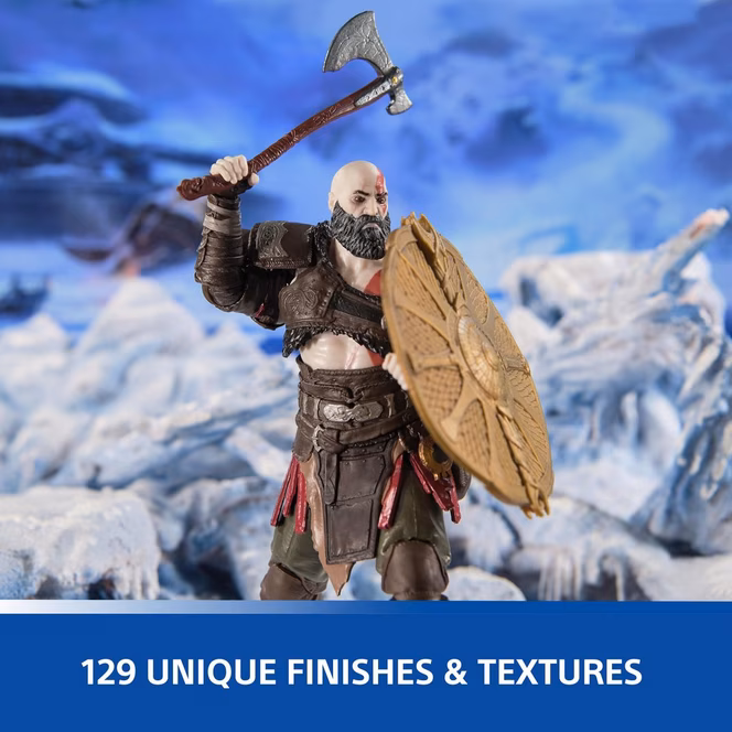 GameStop Spin Master PlayStation God of War Ragnarok Kratos (The Shapes Collection) 6-in Action Figure