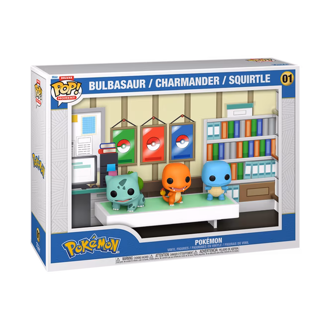 GameStop Funko POP! Moments Deluxe: Pokemon Starters Vinyl Figures