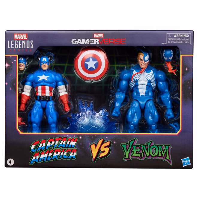 GameStop Hasbro Marvel Legends Series Gamerverse Captain America vs. Venom 6-in Action Figure 2-Pack